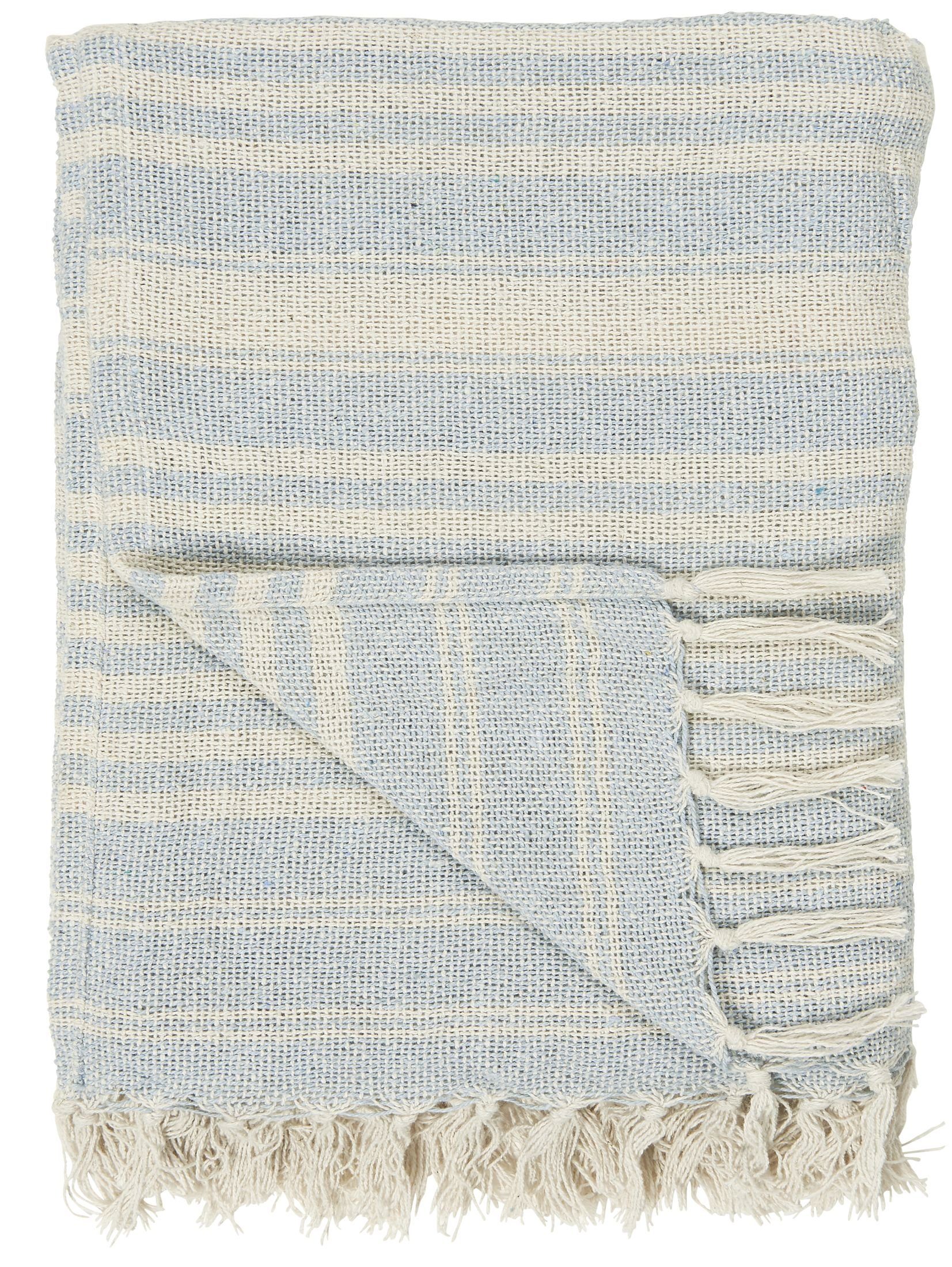 Wohndecke Decke Plaid Kuscheldecke Wohndecke Creme Hellblau 130x160cm Ib, Ib Laursen | Wohndecken