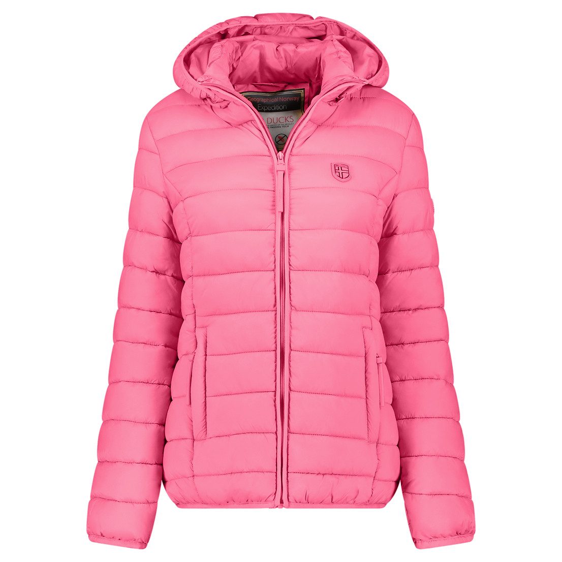 Geographical Norway Steppjacke Hochwertige Outdoorjacke ATIKOTAL (1-St) Steppjacke mit Kapuze