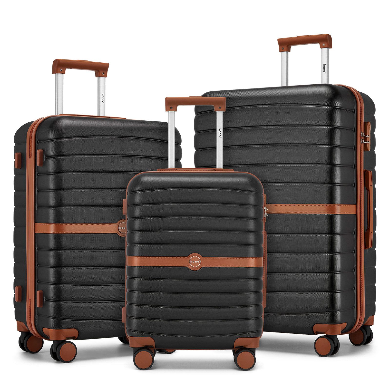 KONO Handgepäckkoffer Koffer Trolley ABS+PC Hartschalenkoffer mit TSA-Schlo günstig online kaufen