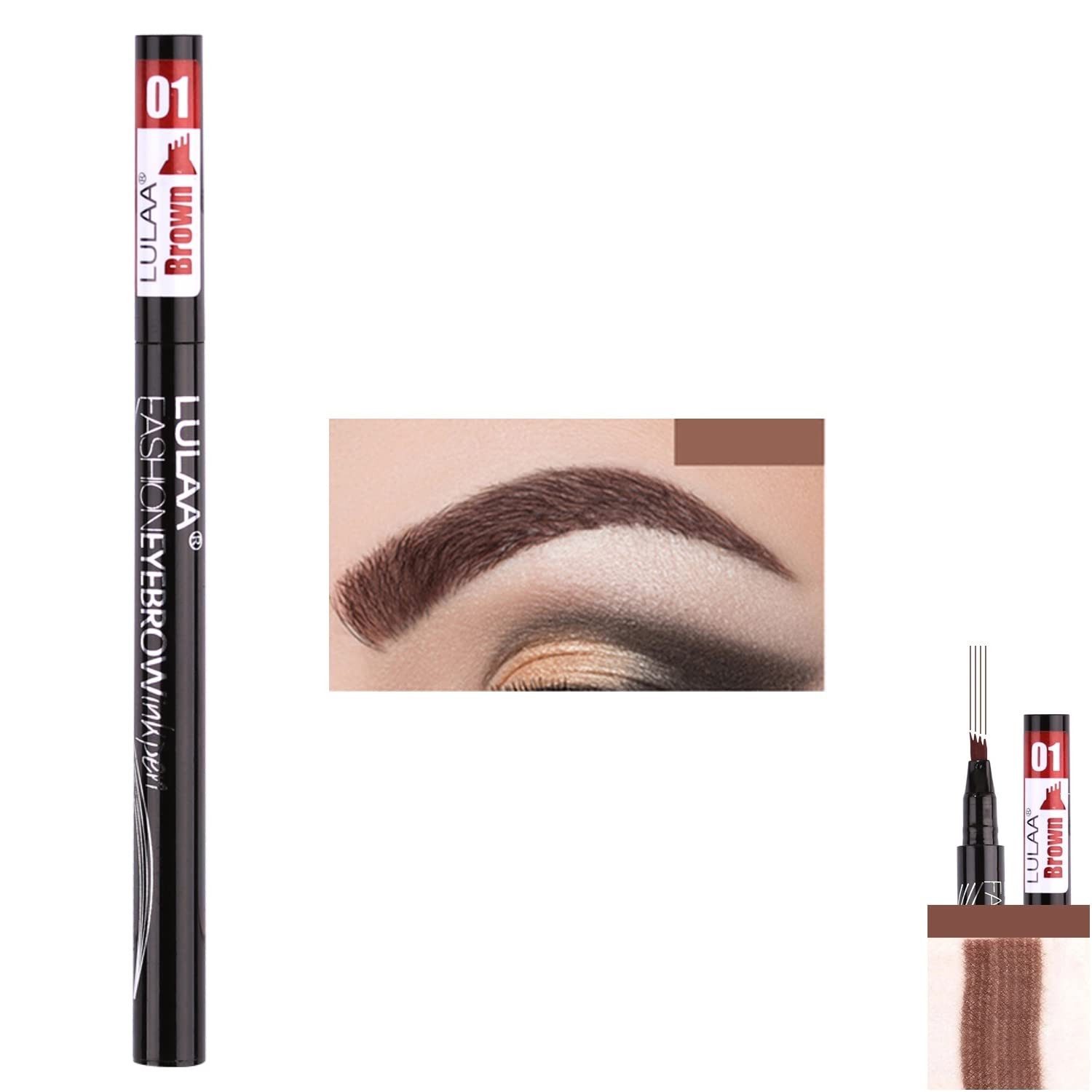 P-Beauty Cosmetic Accessories Augenbrauen-Stift 3D Tattoo Augenbrauen Stift Microblading 24H Wasserfest in 4 Farben, Nicht an Tieren getestet, Reisegröße, Ohne Duft, Hypoallergen