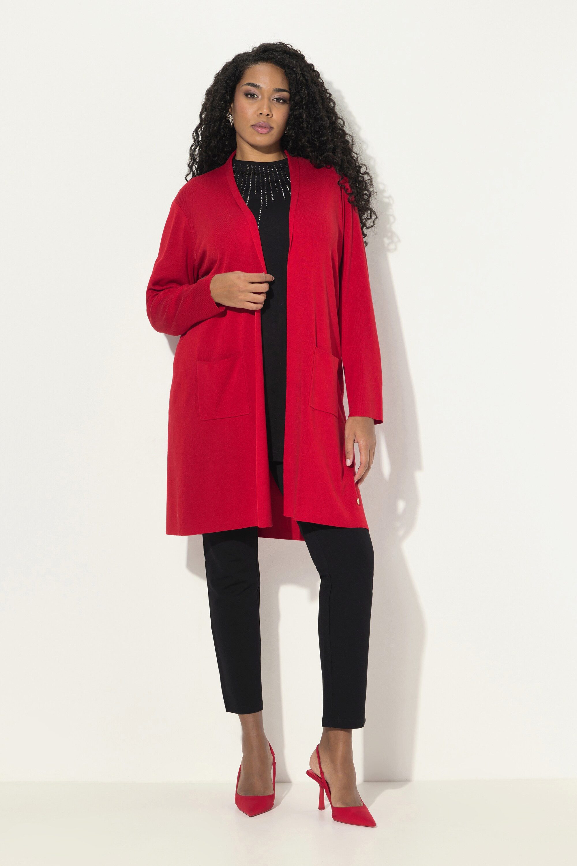 Ulla Popken Langjacke Strickjacke lange offene günstig online kaufen