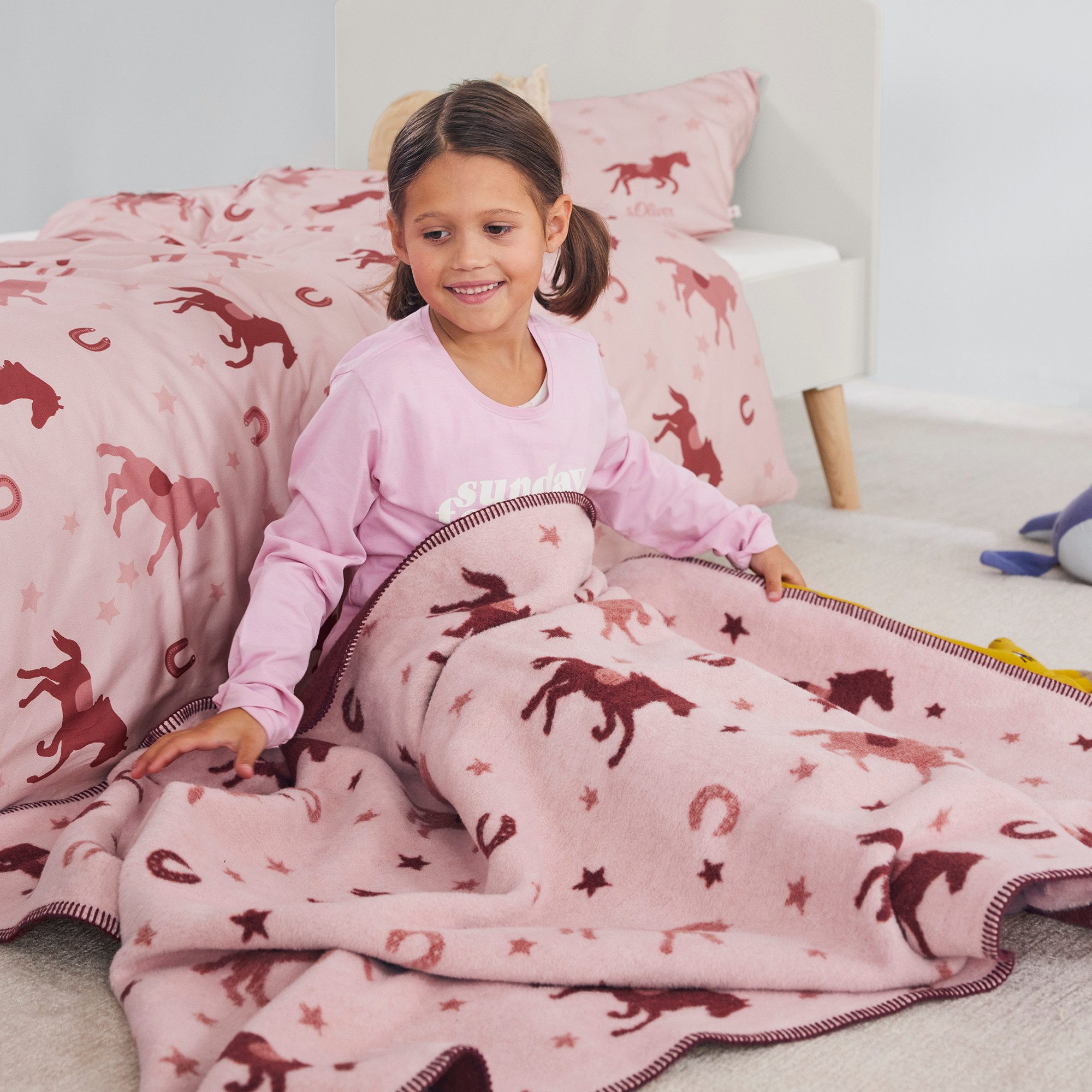 Kinderdecke Kuscheldecke s.Oliver Junior Pferde, s.Oliver, günstig online kaufen