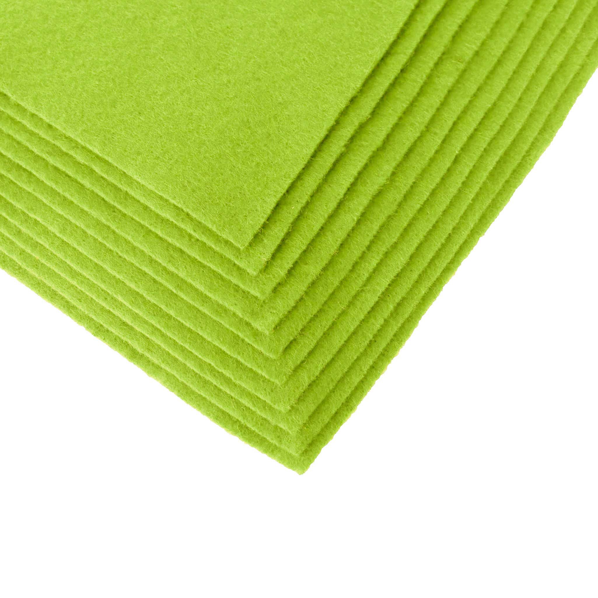 maDDma Bastelfilz Bastelfilz Bögen 10er-Pack Filz A4 Stärke 1,5-2mm Filzplatte, limette