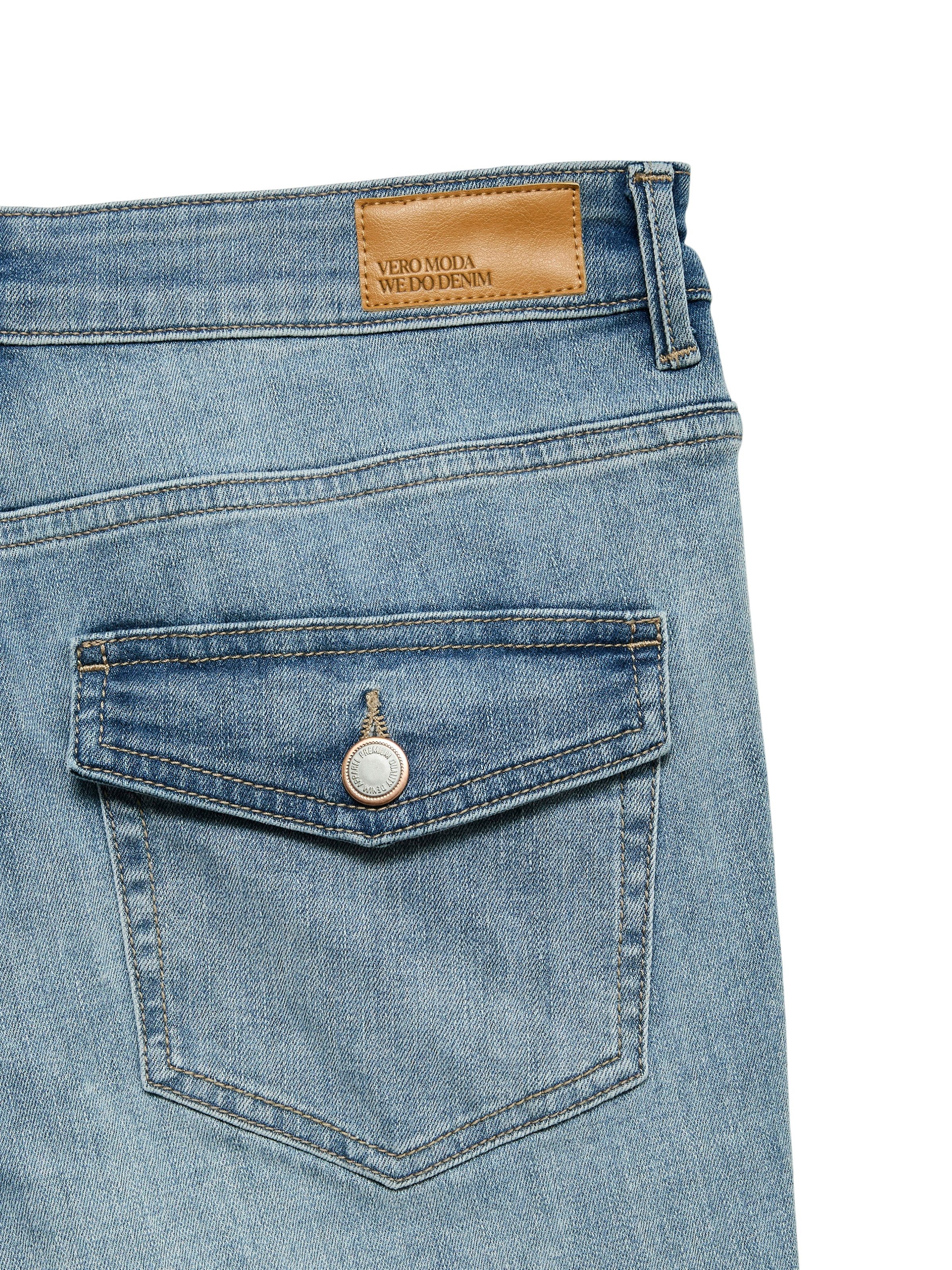 Vero Moda Bootcut-Jeans VMFLASH MR FLARED POCKET JNS RA3043 NOOS