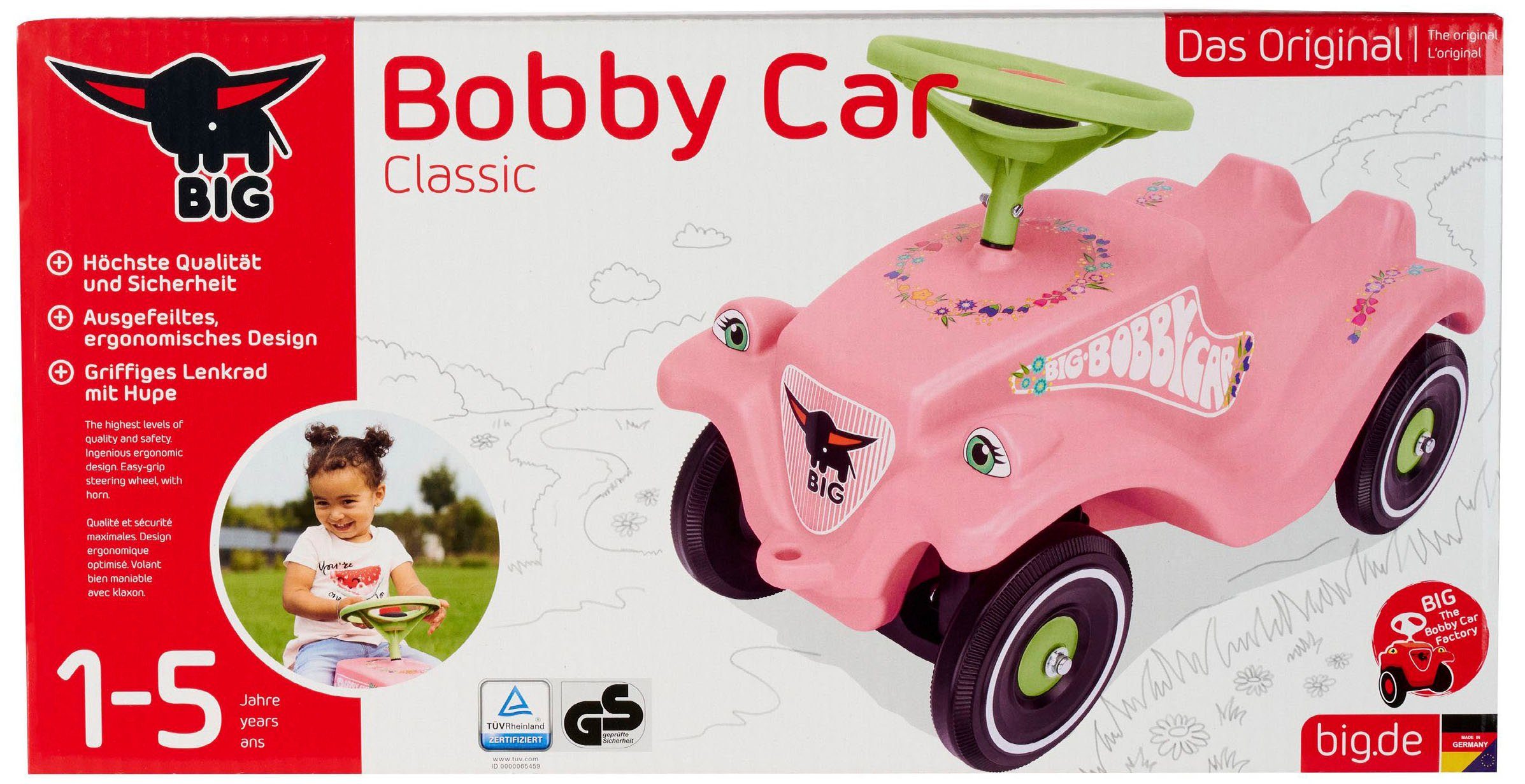 BIG ride-on car BIG Bobby Car Classic Flower, Made in Germany