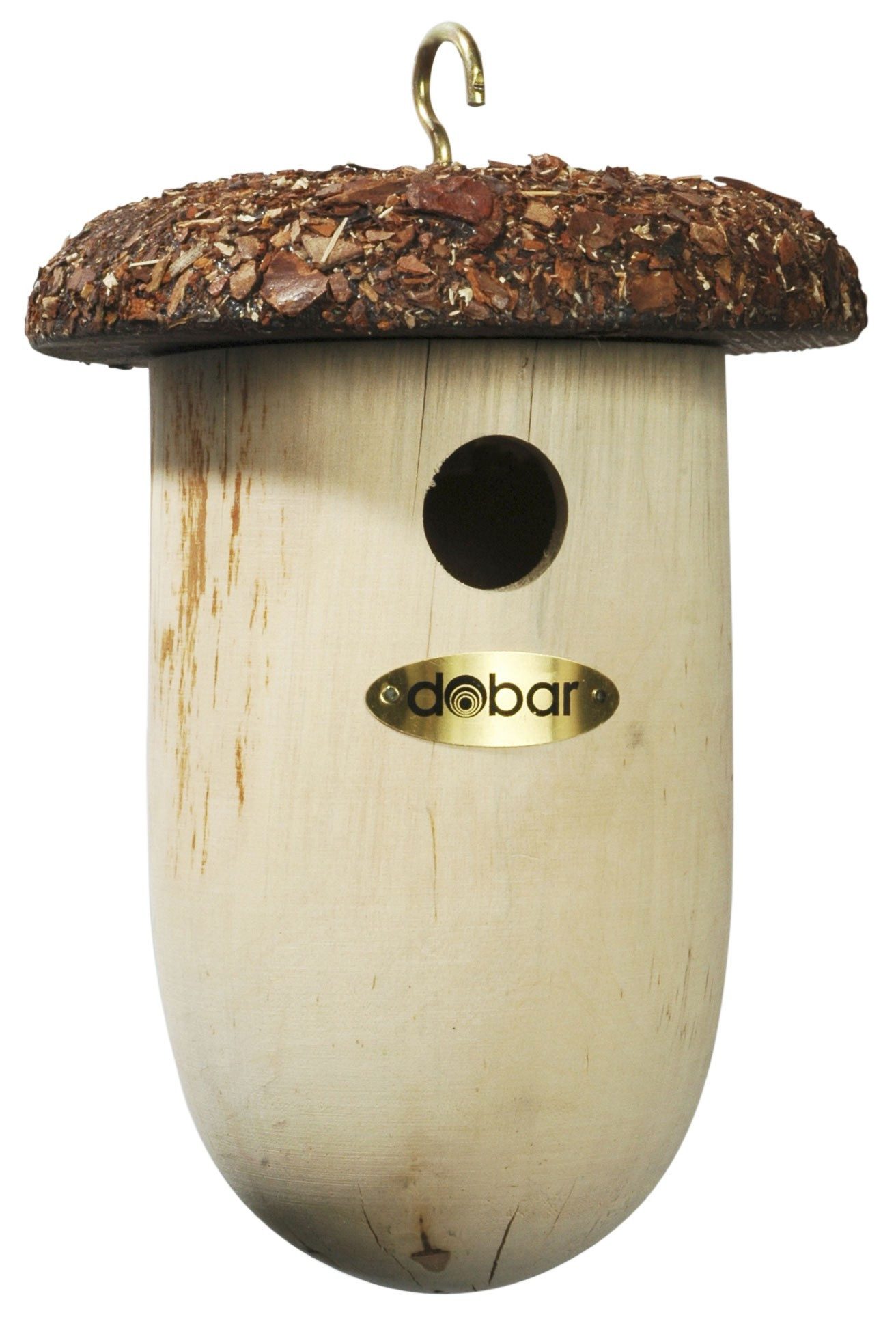 Vogelhaus Nistkasten in Eichel-Form mit Rindendach