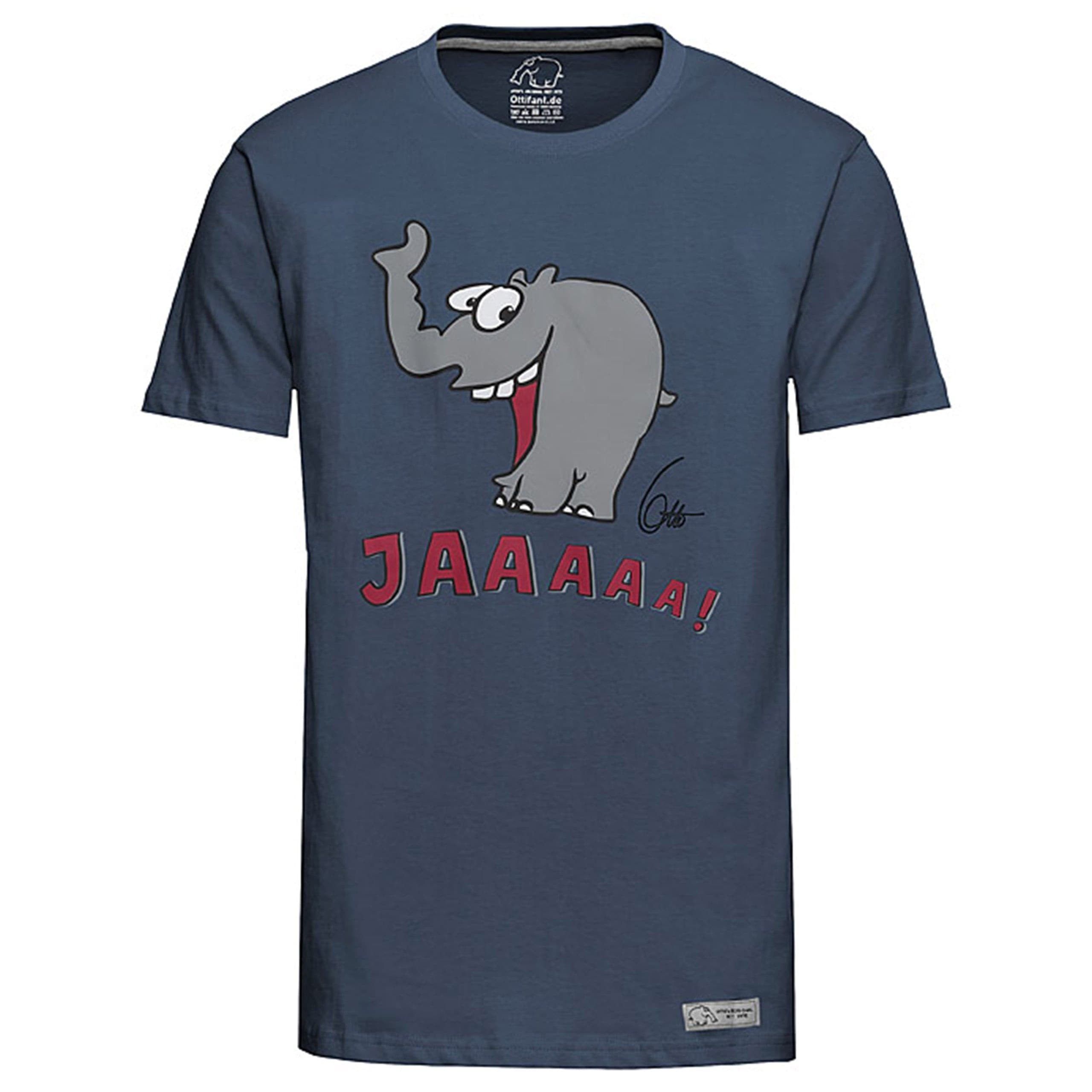 Ottifant Productions GmbH T-Shirt T-Shirt "Lachender Ottifant" Unisex by Otto Waalkes in denim, blau und