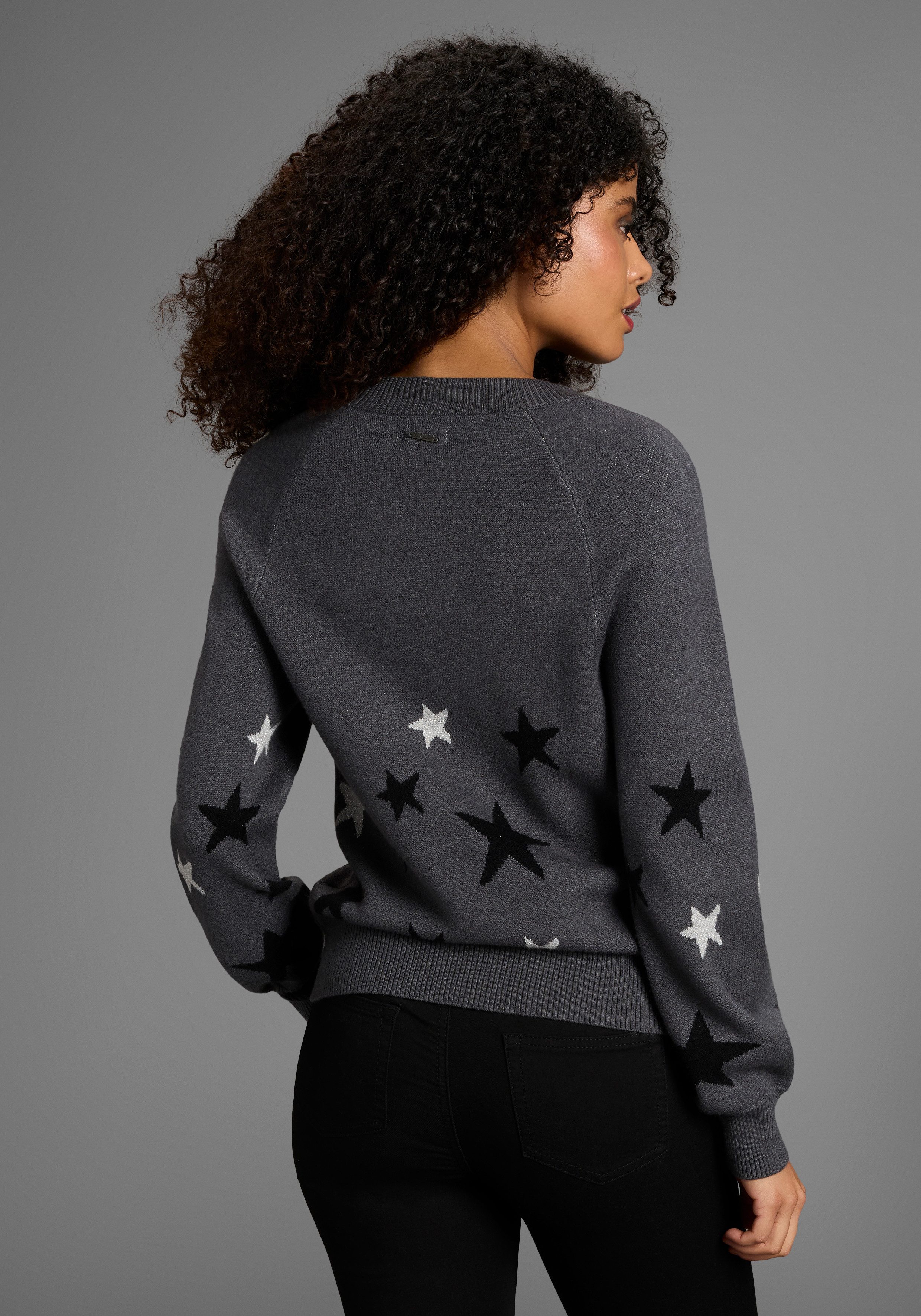 KangaROOS Rundhalspullover mit Sternen günstig online kaufen