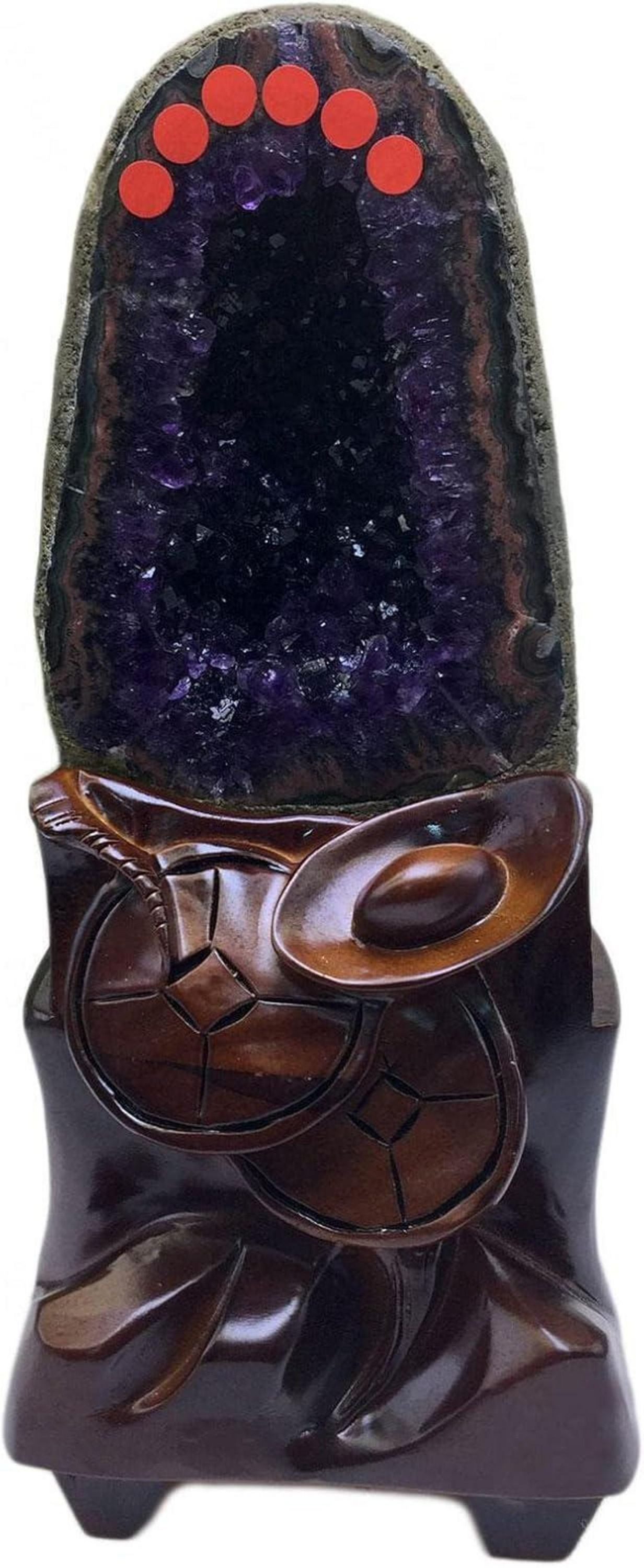 Edelstein Amethyst Geode Kristallcluster Naturstein für Meditation 8.4 lbs