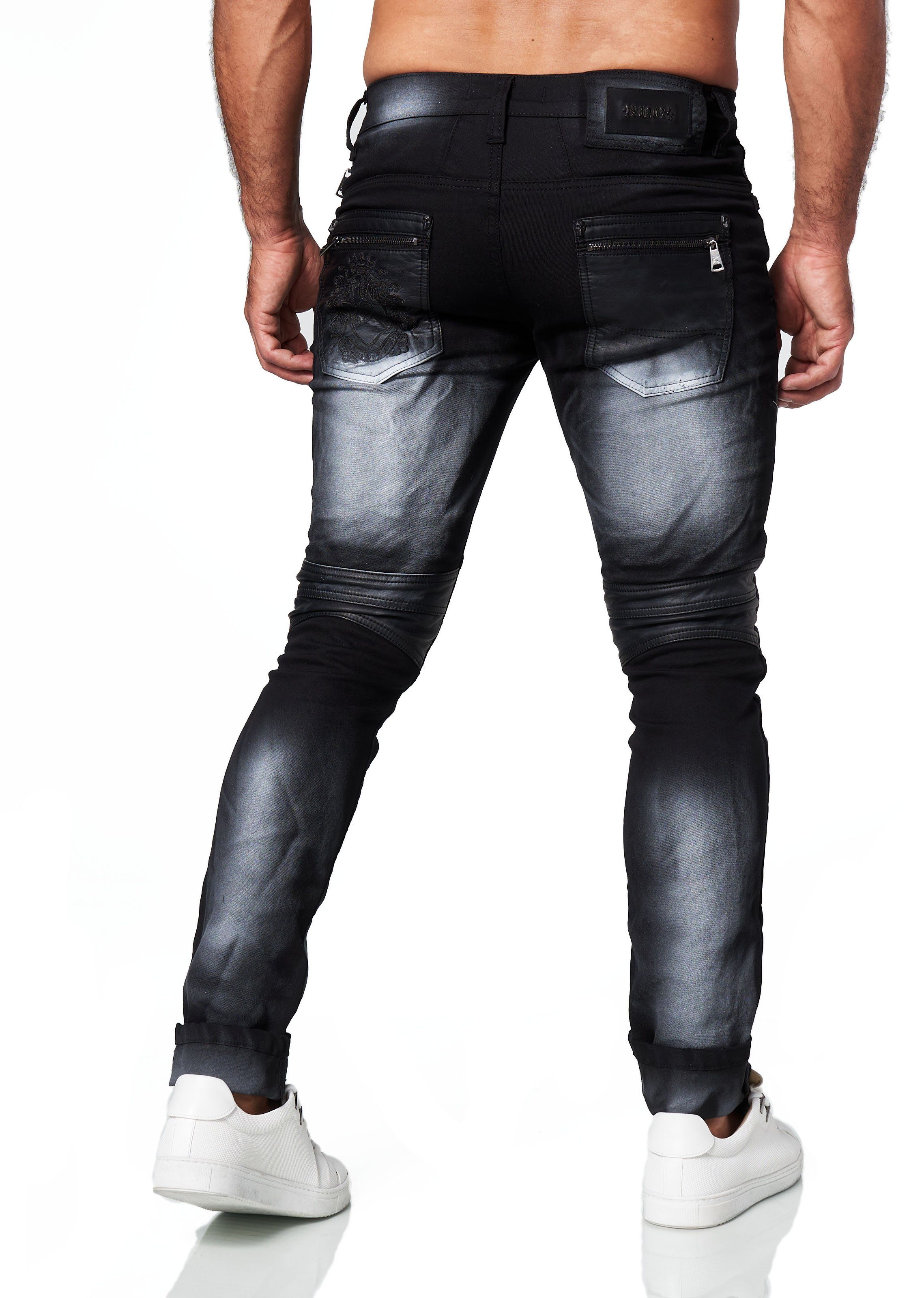 KINGZ Slim-fit-Jeans Design In modischem