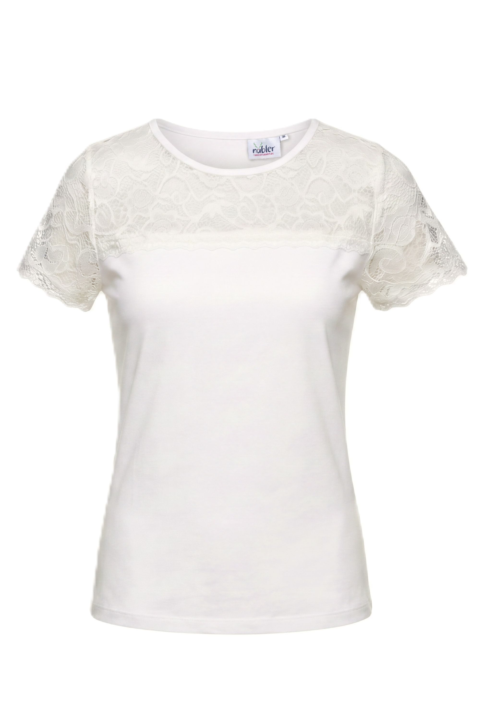 Nübler Trachtenshirt Trachtenshirt Kurzarm Bailey Offwhite