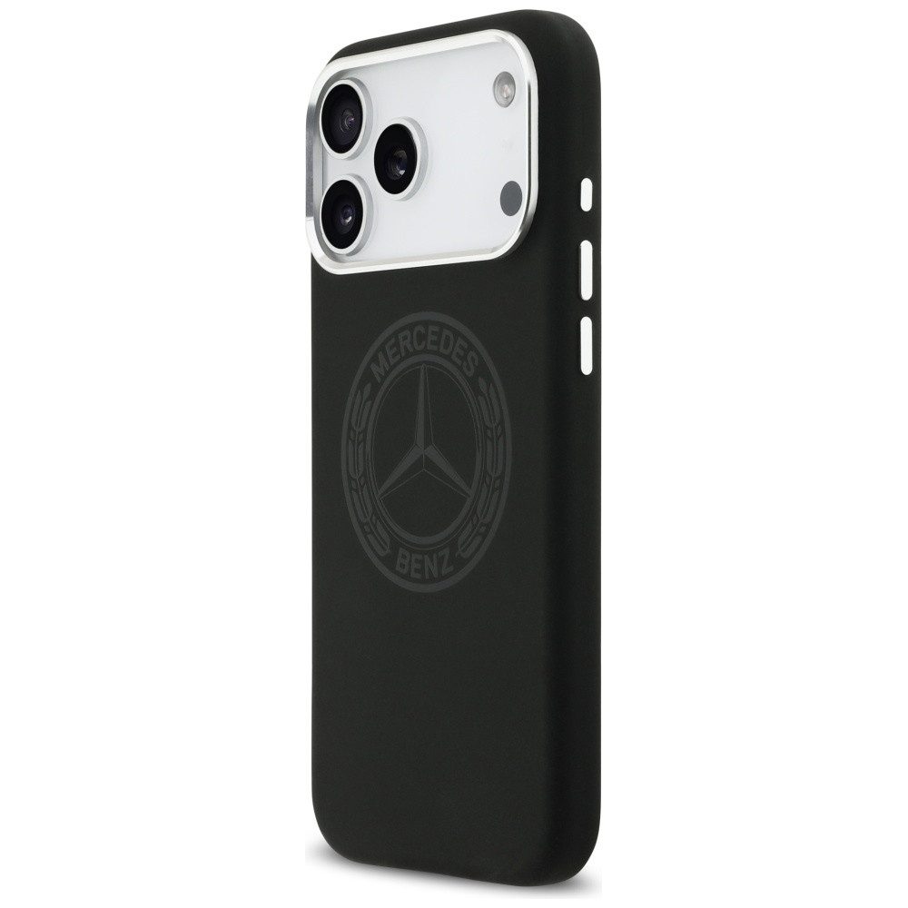 Mercedes Benz Handyhülle iPhone 17 Pro Max Silikon schwarz Vintage Logo MagSafe 6,9 Zoll, Kantenschutz