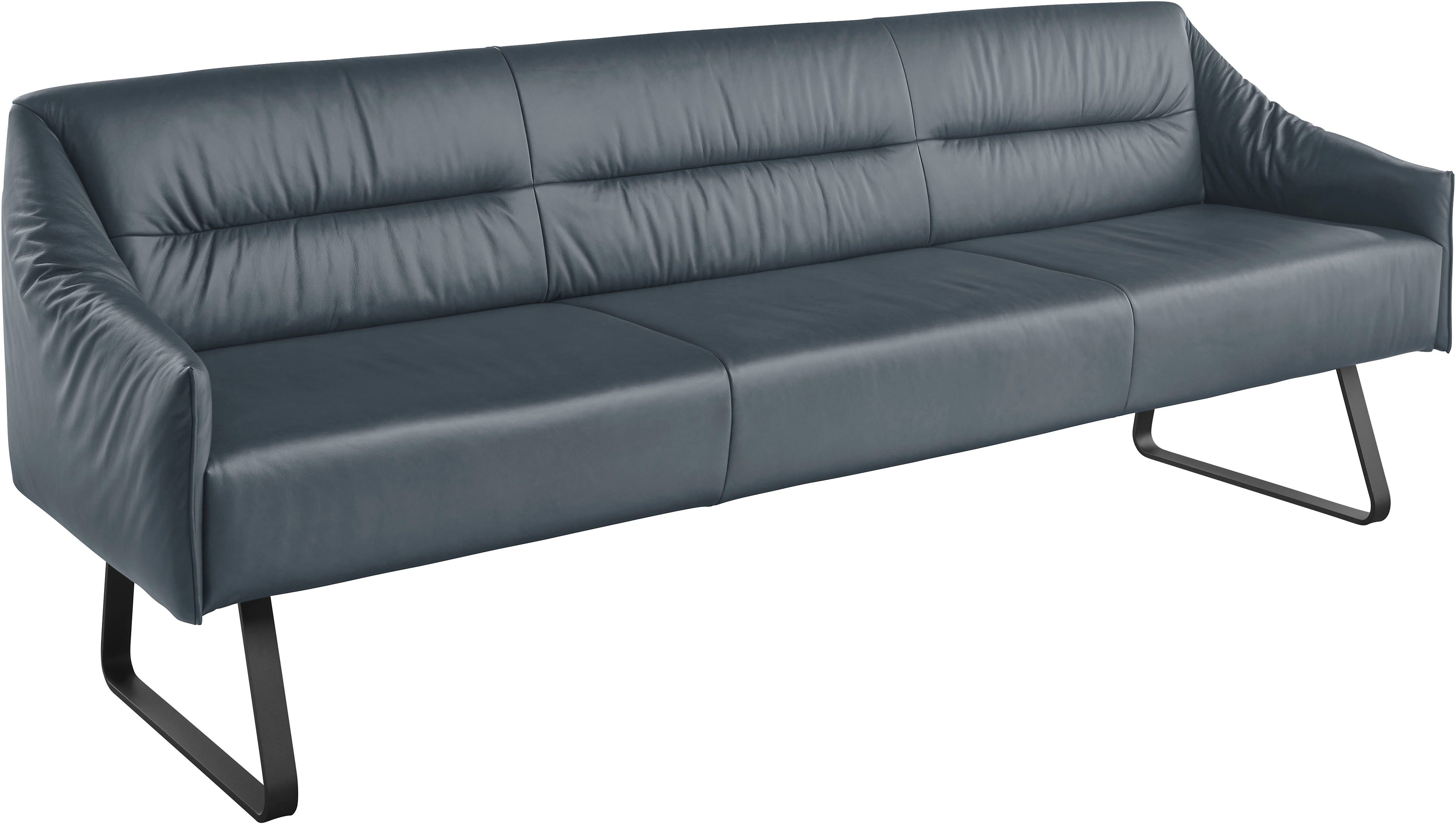 Musterring Essbank JustB! SP500 (1-St), Metallkufe schwarz, verschiedene Farben, Breite 220 oder 250 cm