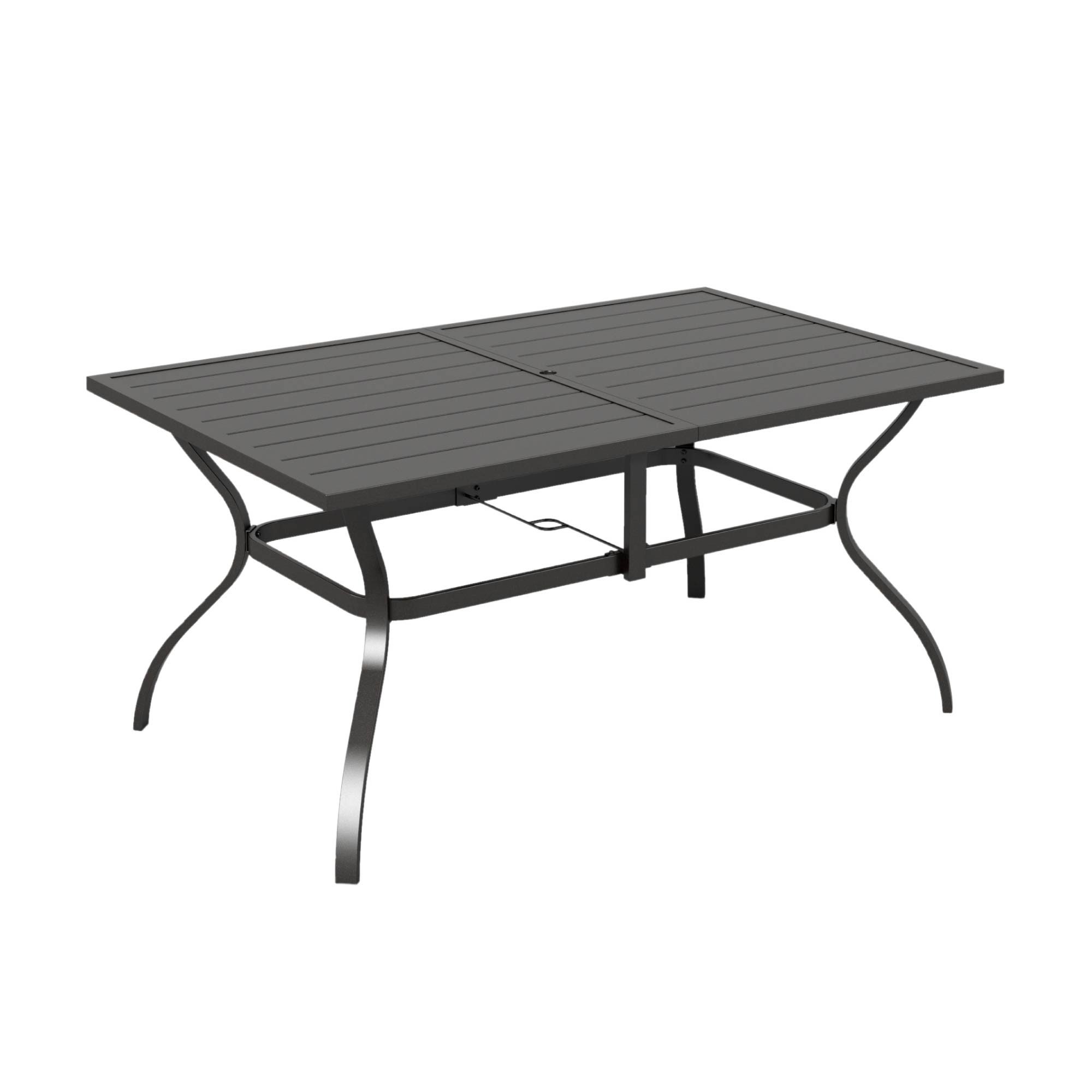 PHI VILLA Gartentisch (Outdoor Garten Esstisch Wetterfest, 1 outdoor esstische), Outdoor Terrasse Tisch für 6 Personen 152 * 97cm