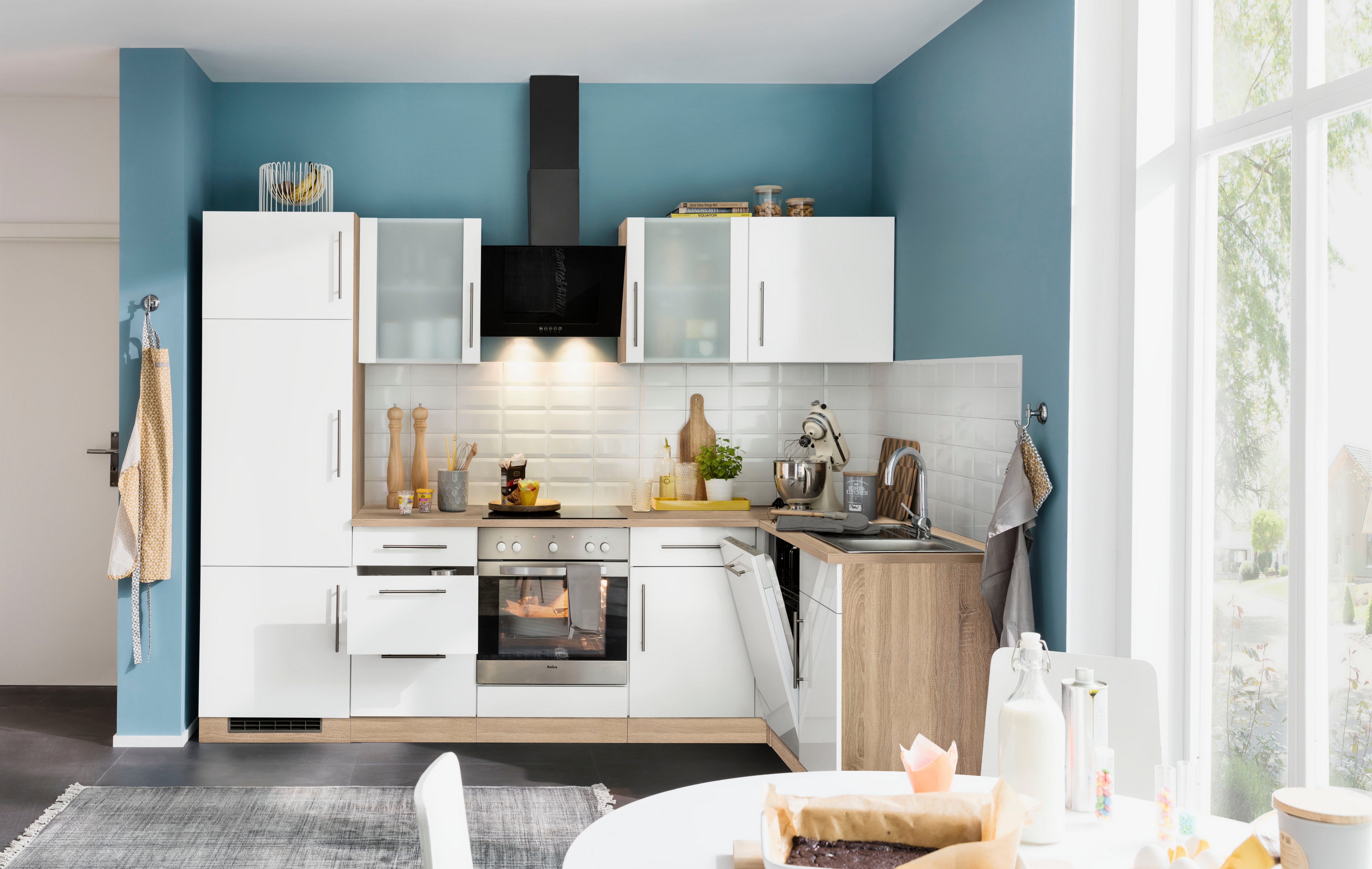 Küchen mit wiho Winkelküche E-Geräten, 170 Cali, cm 280 x Stellbreite