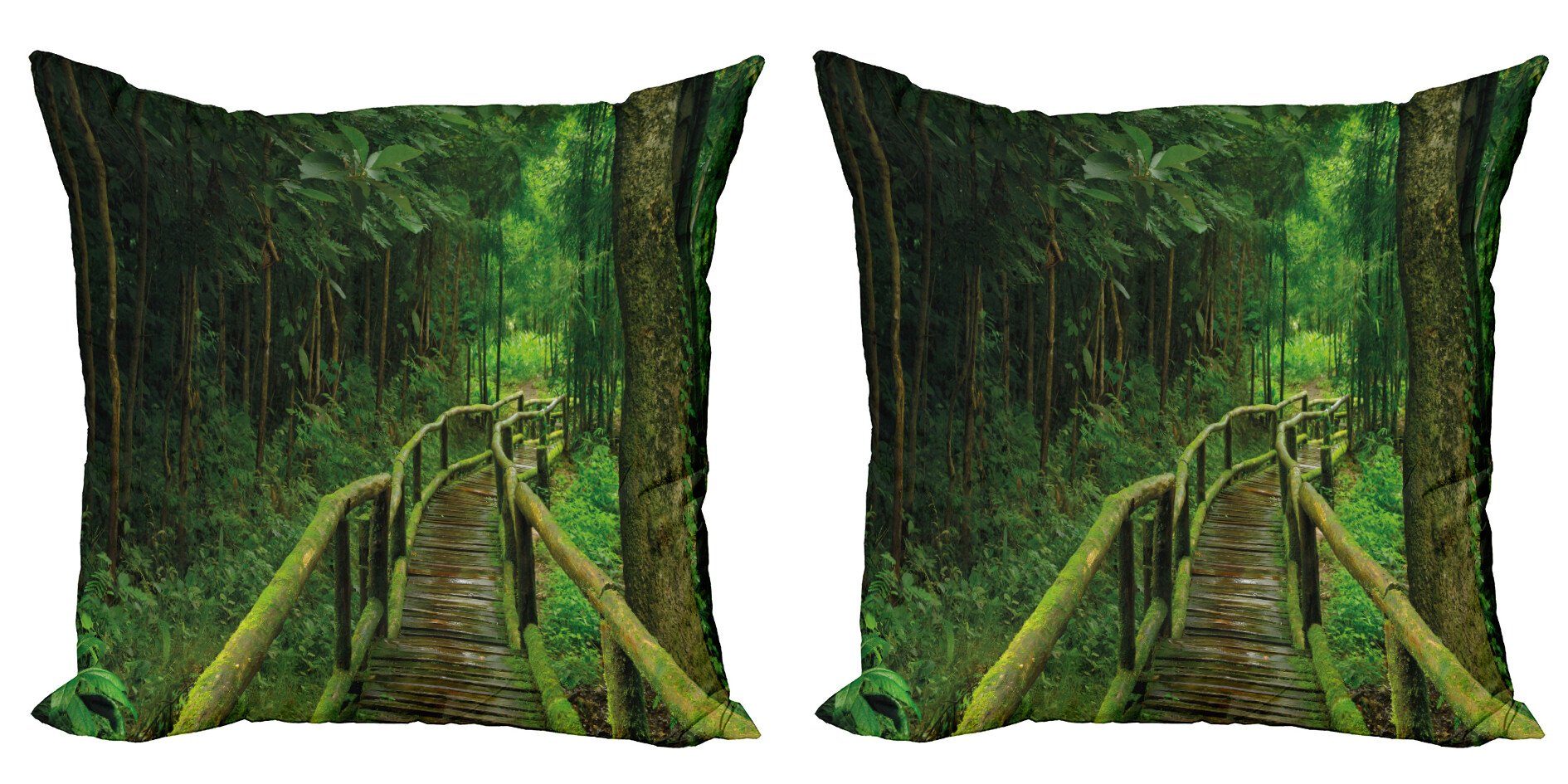 Kissenbezüge Modern Accent Doppelseitiger Digitaldruck, Abakuhaus (2 Stück), Dschungel Regenwald in Thailand