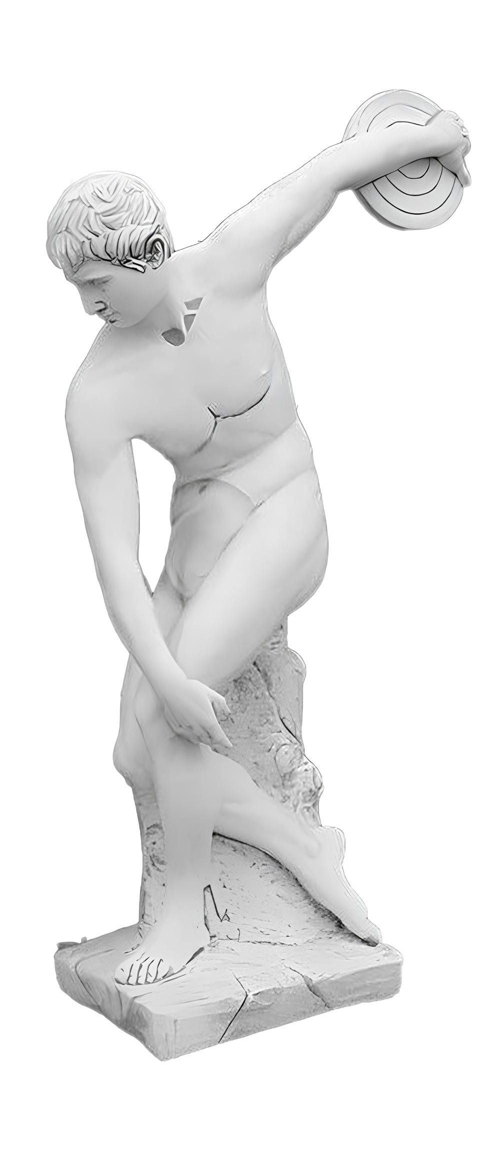 Skulptur Statue des Diskobolos als Dekoration für den Garten - Figur Skulptur