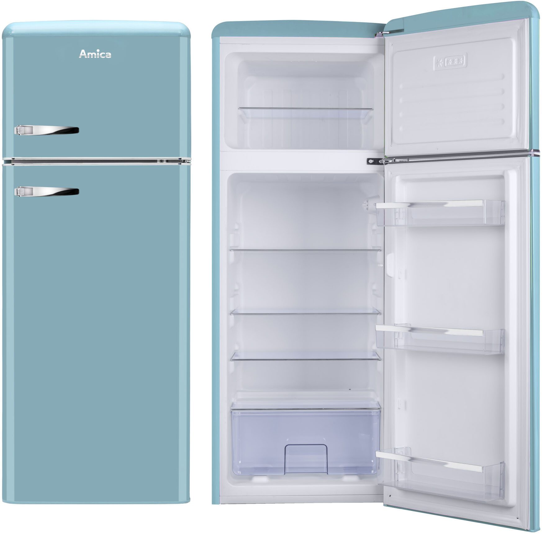 Amica Kühl-/Gefrierkombination DTR 374 190 T, 144 cm hoch, 55 cm breit – Bild 5 von 5