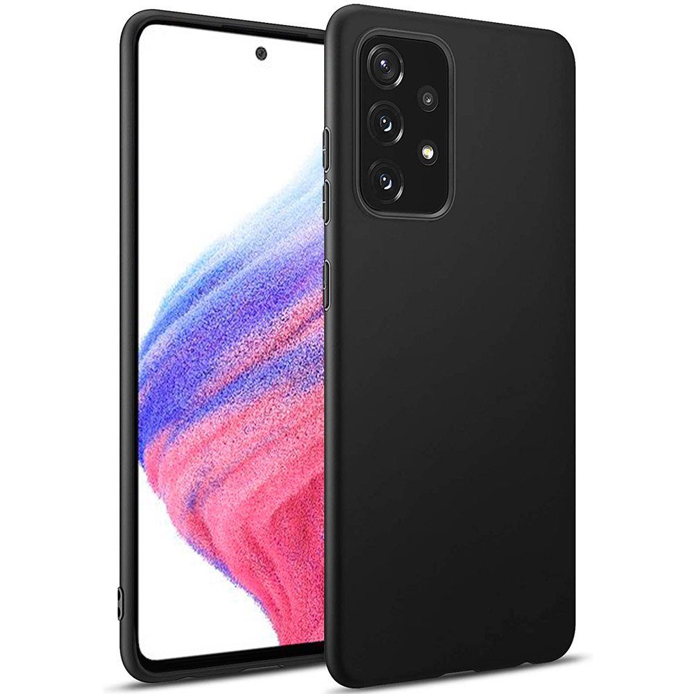 FITSU Handyhülle Ultra Slim Case für Samsung Galaxy A53 Schwarz, Ultradünne Handyschale Slim Case Cover Schutzhülle mit Kameraschutz