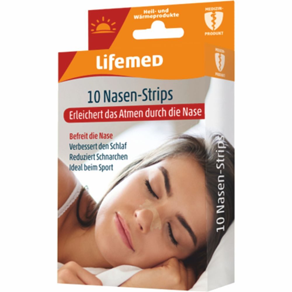 Lifemed Nasen-Strips, 19 x 66 mm, hautfarben, 10er