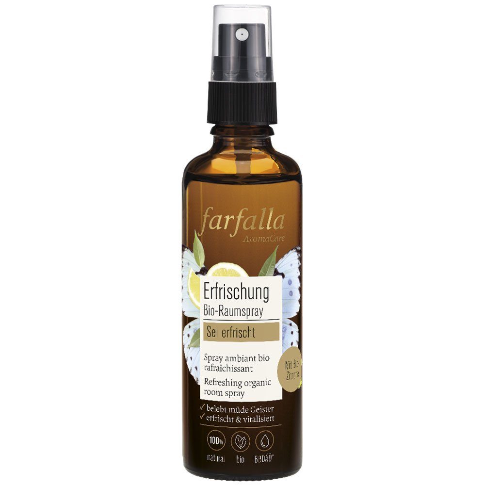Farfalla Essentials AG Raumduft sei erfrischt Zitrone Erfrischender Bio-Raumspray, 75 ml