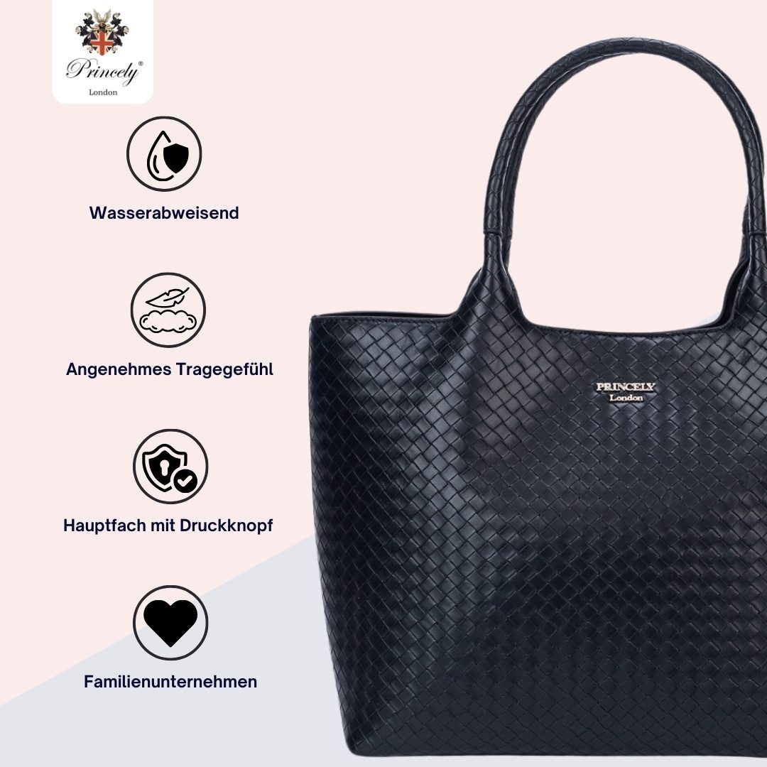 Princely London Shopper Bonny - Geräumiger Shopper für Alltag, Arbeit & Freizeit