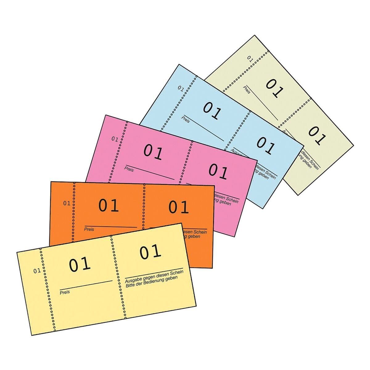 Avery Zweckform Formularblock 869, Nummernblock 1-fach, 10,5 x 5,3 cm, 100 Blatt