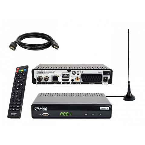 Comag SL65T2 freenet TV, Full HD DVB-T2 HD Receiver (2m HDMI Kabel, aktive DVB-T2 Antenne)