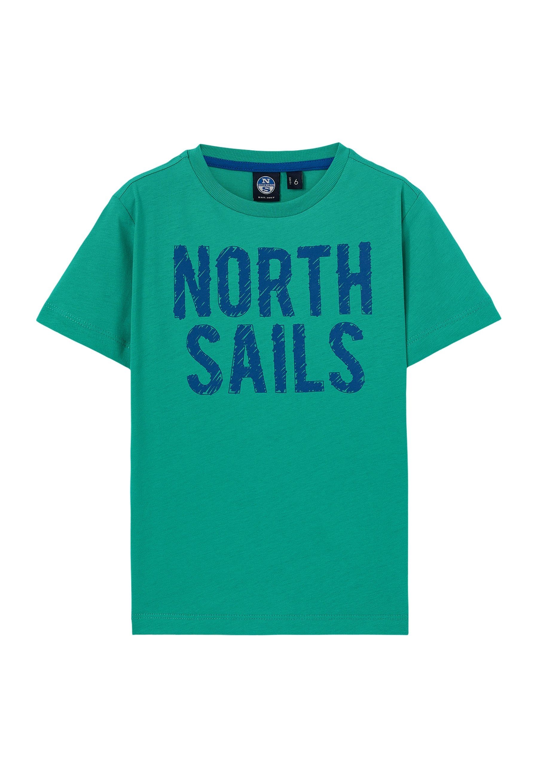 North Sails T-Shirt Baumwoll-Jersey-T-Shirt EMERALD