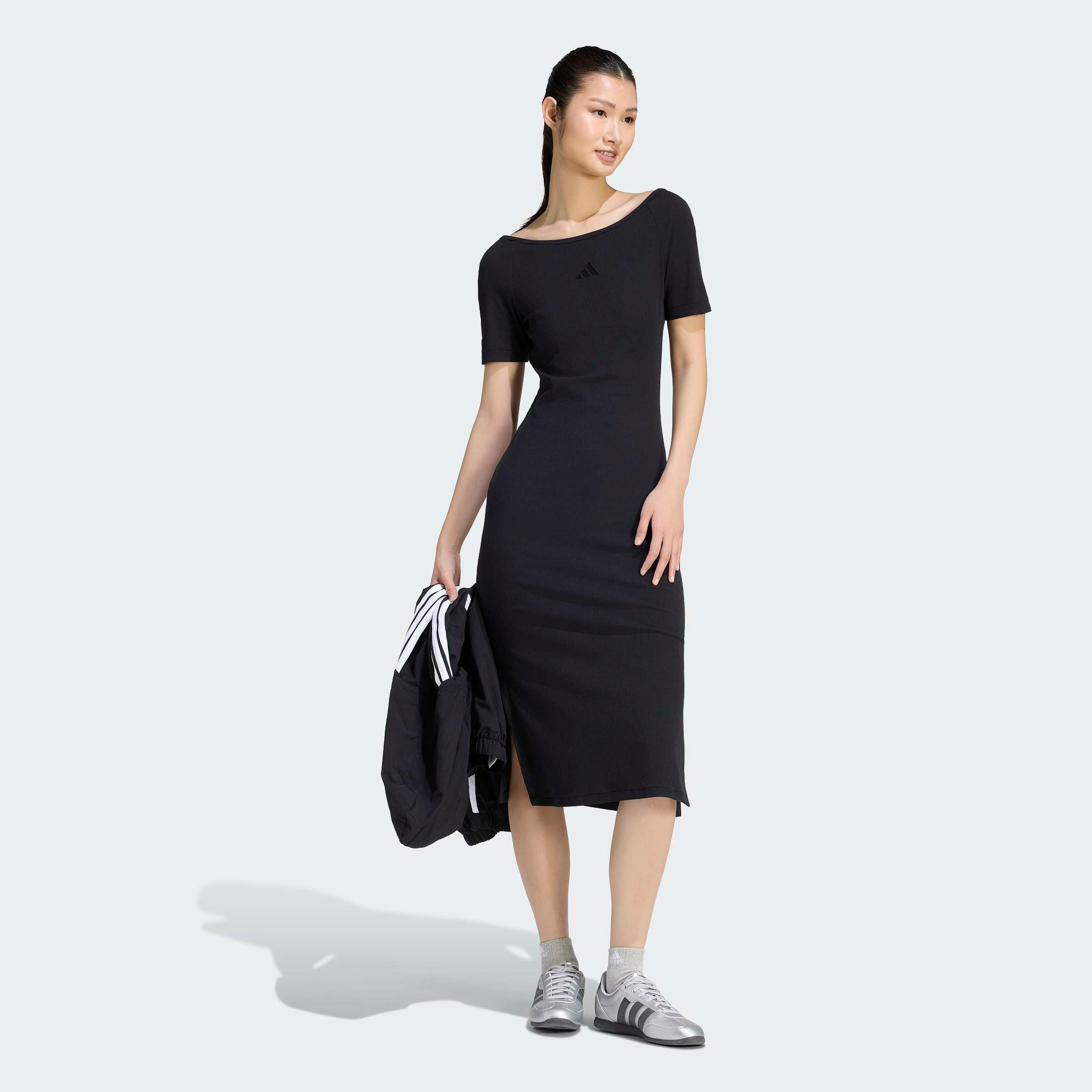 adidas Sportswear Shirtkleid W AK SL RIB DRE für Erwachsene geeignet, ohne Verschluss, aus Baumwolle