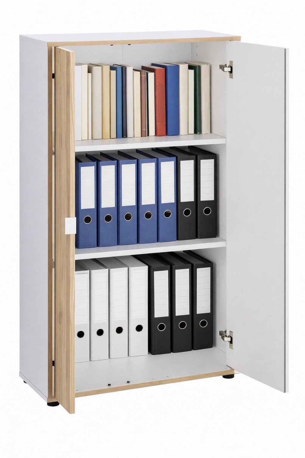 bv-vertrieb Aktenschrank Büroschrank 67/35/112 Aktenschrank Softclosefunktion Eiche weiss #4152