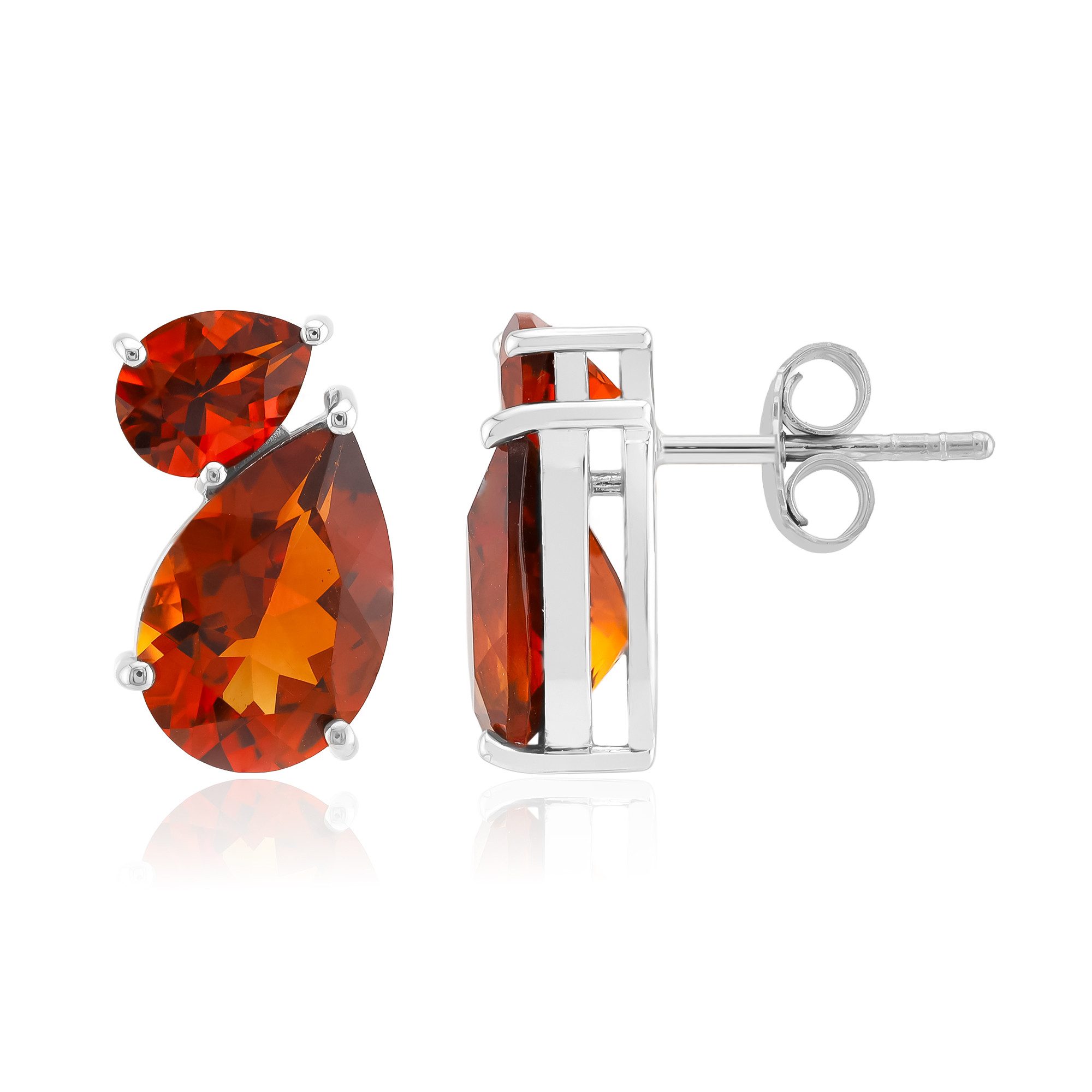 Cavill Ohrring-Set Madeira Citrin Rhodium Silber Ohrringe (2-tlg)