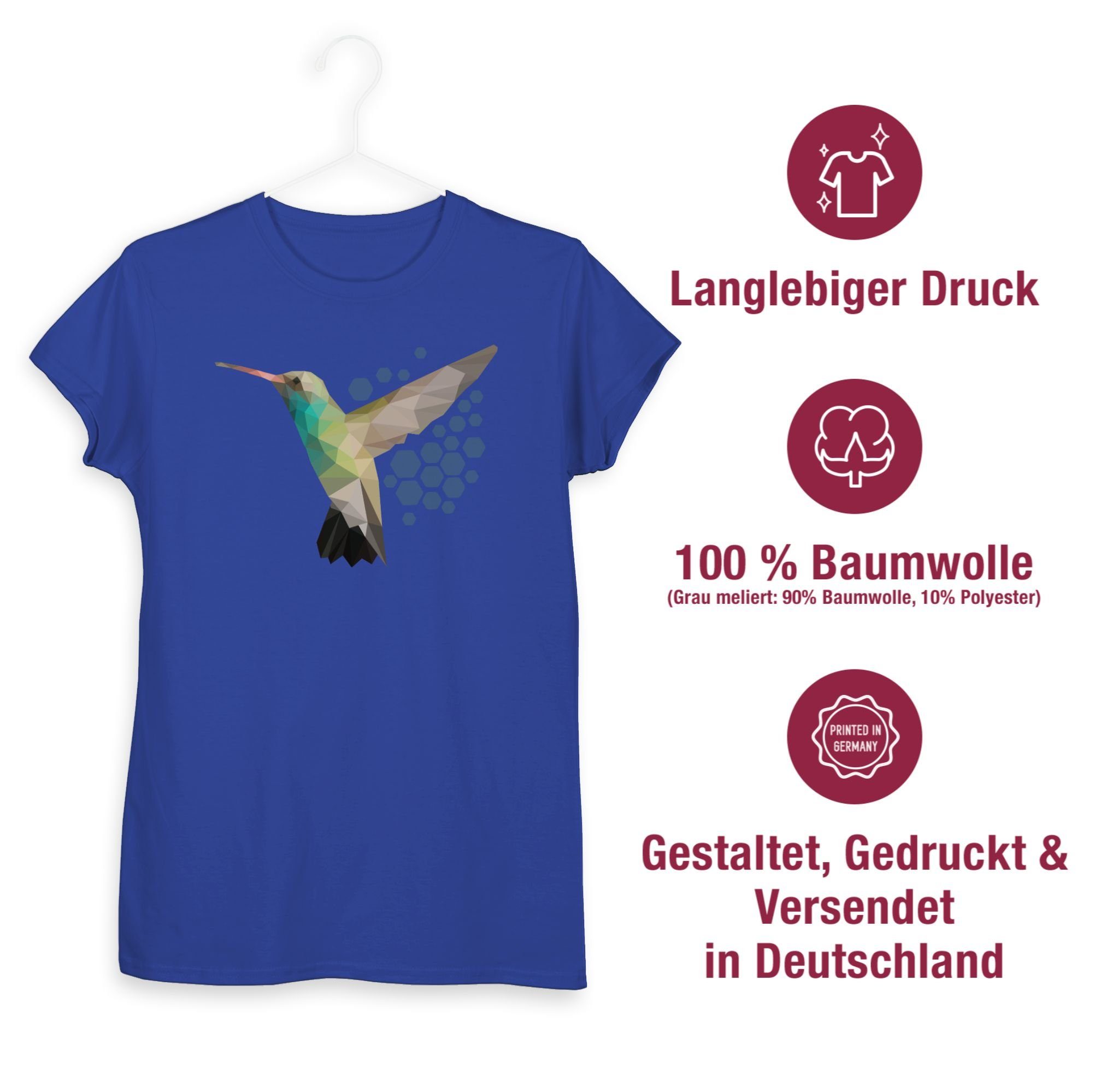 Damen Shirts Shirtracer T-Shirt Colibri - Vogel Zubehör - Damen Premium T-Shirt (1-tlg) Vögel Deko