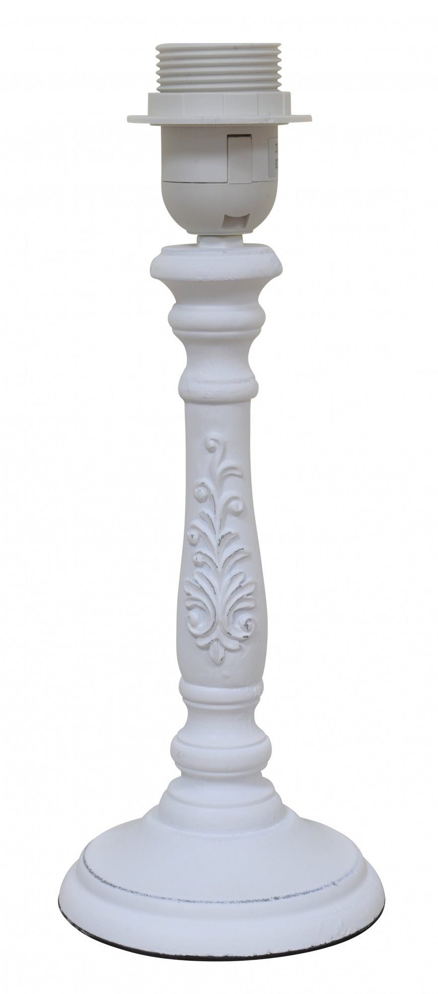 Nachttischlampe Lampe Lampenfuß Shabby Weiß Holz Landhaus 28 cm Tischleuchte. € 18,85, (€ 18,85 pro 1 Stk).