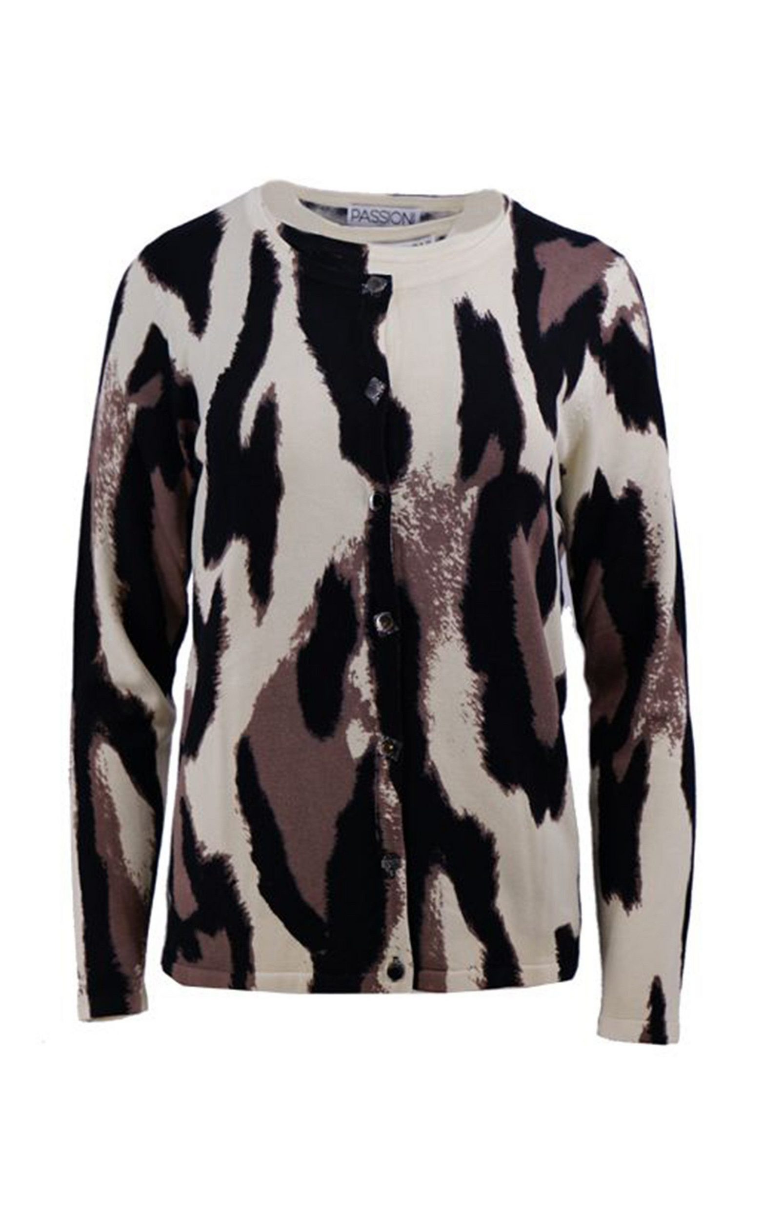 Passioni 2-in-1-Strickjacke Twinset im abstrakten Animalprint – Bild 4 von 4