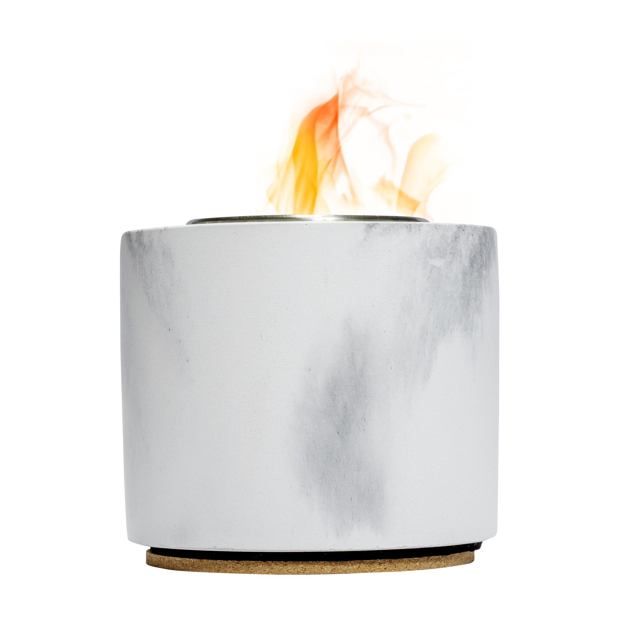 Techlando Echtfeuer-Dekokamin Flammino Design-Tischkamin aus Marmor Set 2 Stk