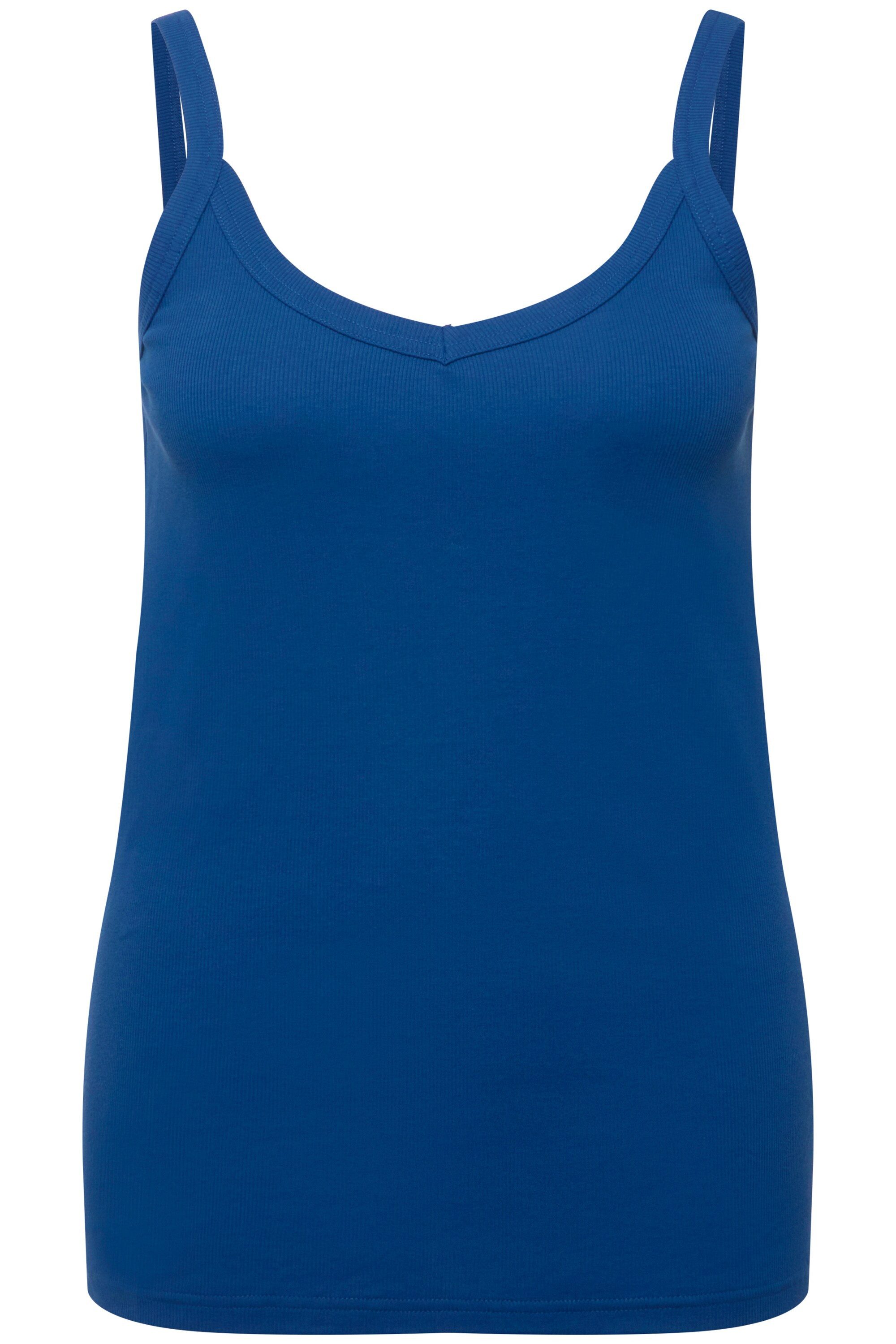 Ulla Popken Longtop Ripptop Slim V-Ausschnitt ärmellos schmale Träger günstig online kaufen