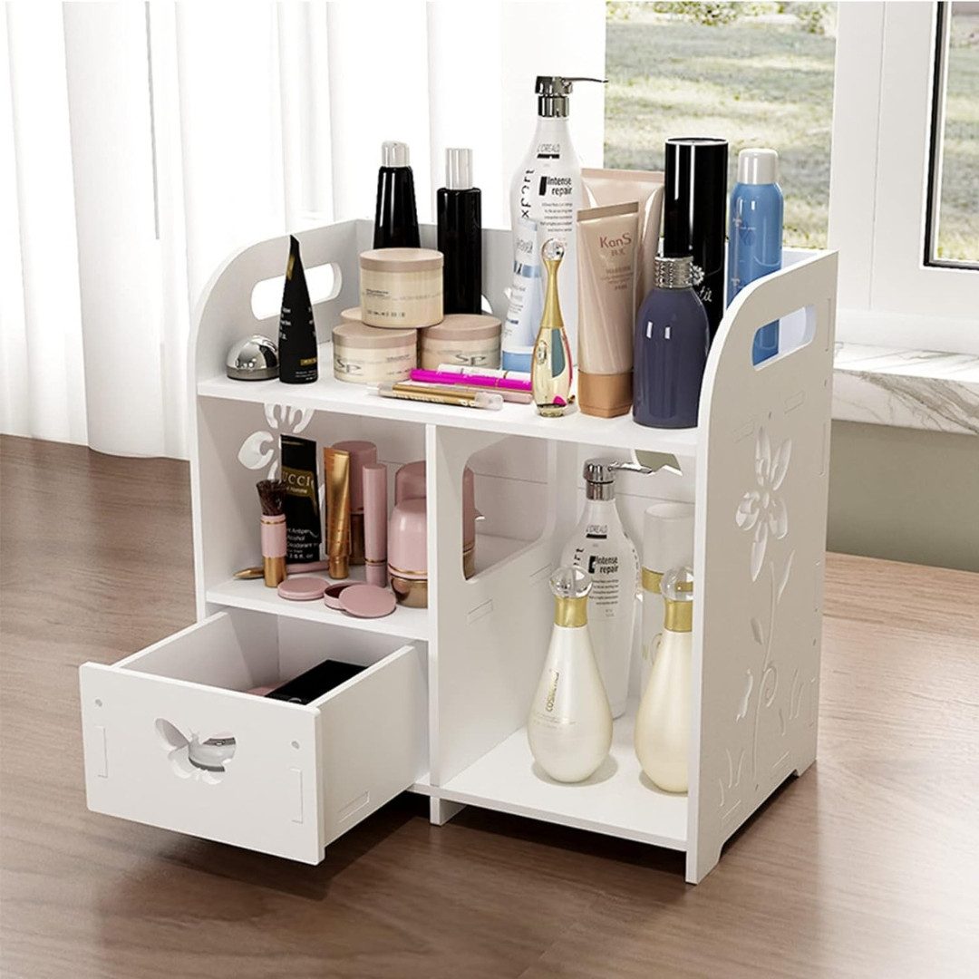 Badaccessoire-Set Make up Organizer Schubladen Kosmetikbox Schminktisch