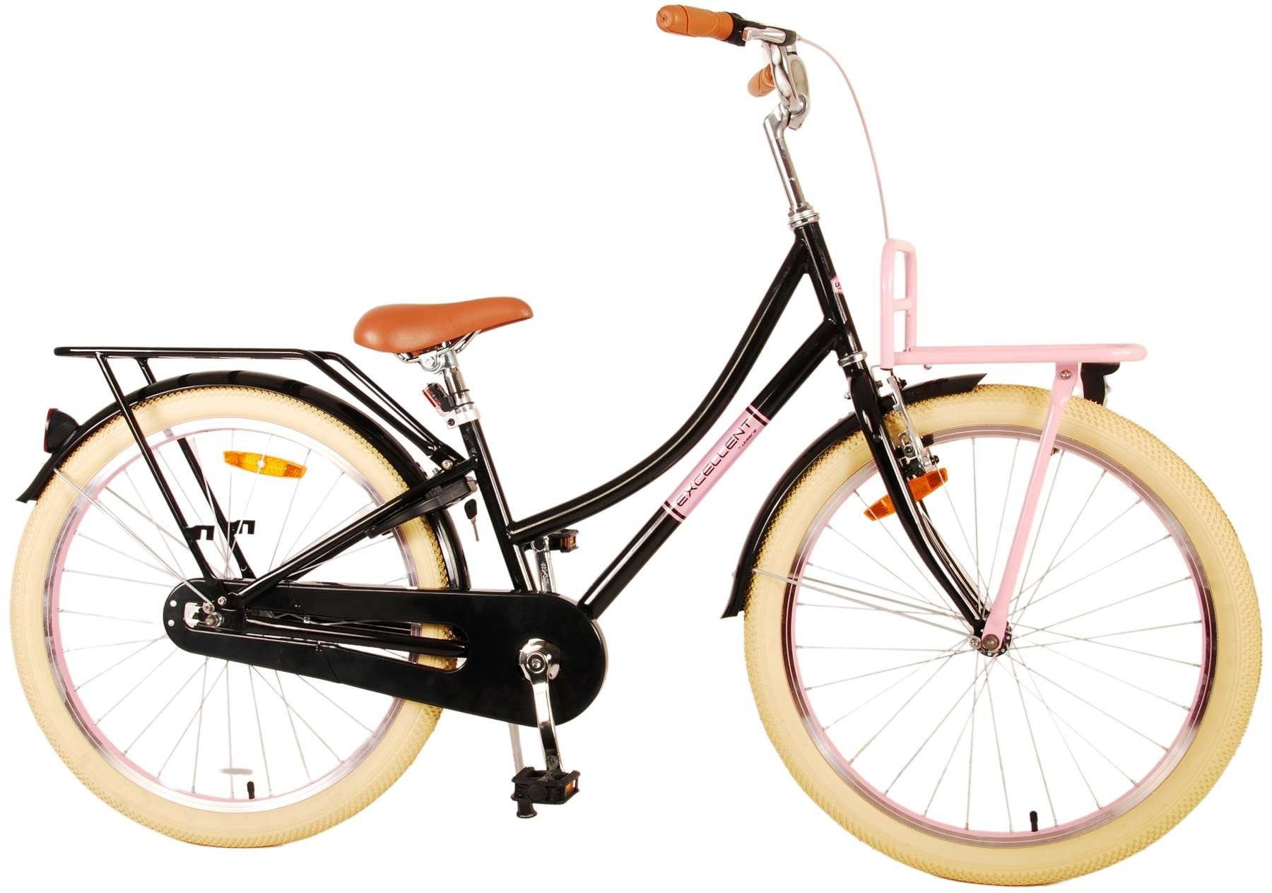 TPFSports Kinderfahrrad Volare Excellent 24 Zoll mit Rücktritt + Handbremse, 1 Gang, (Mädchen Fahrrad - Rutschfeste Sicherheitsgriffe), Kinder Fahrrad 24 Zoll mit Ständer Laufrad Mädchen Kinderrad