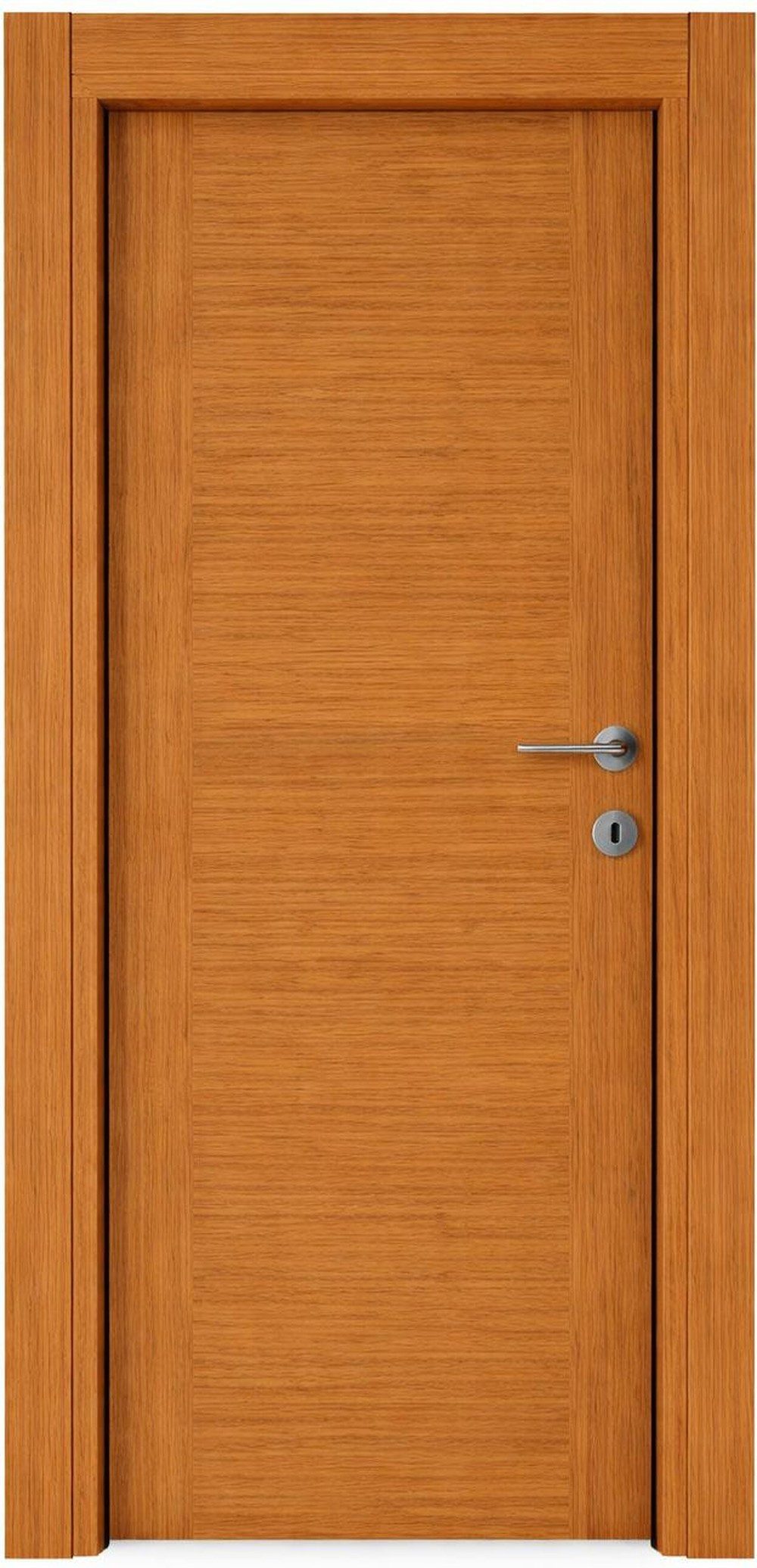 Xlmoebel Zimmertür Elegante braune Holz-Zimmertür im minimalistischen Design (Zimmertür), Made in Europa