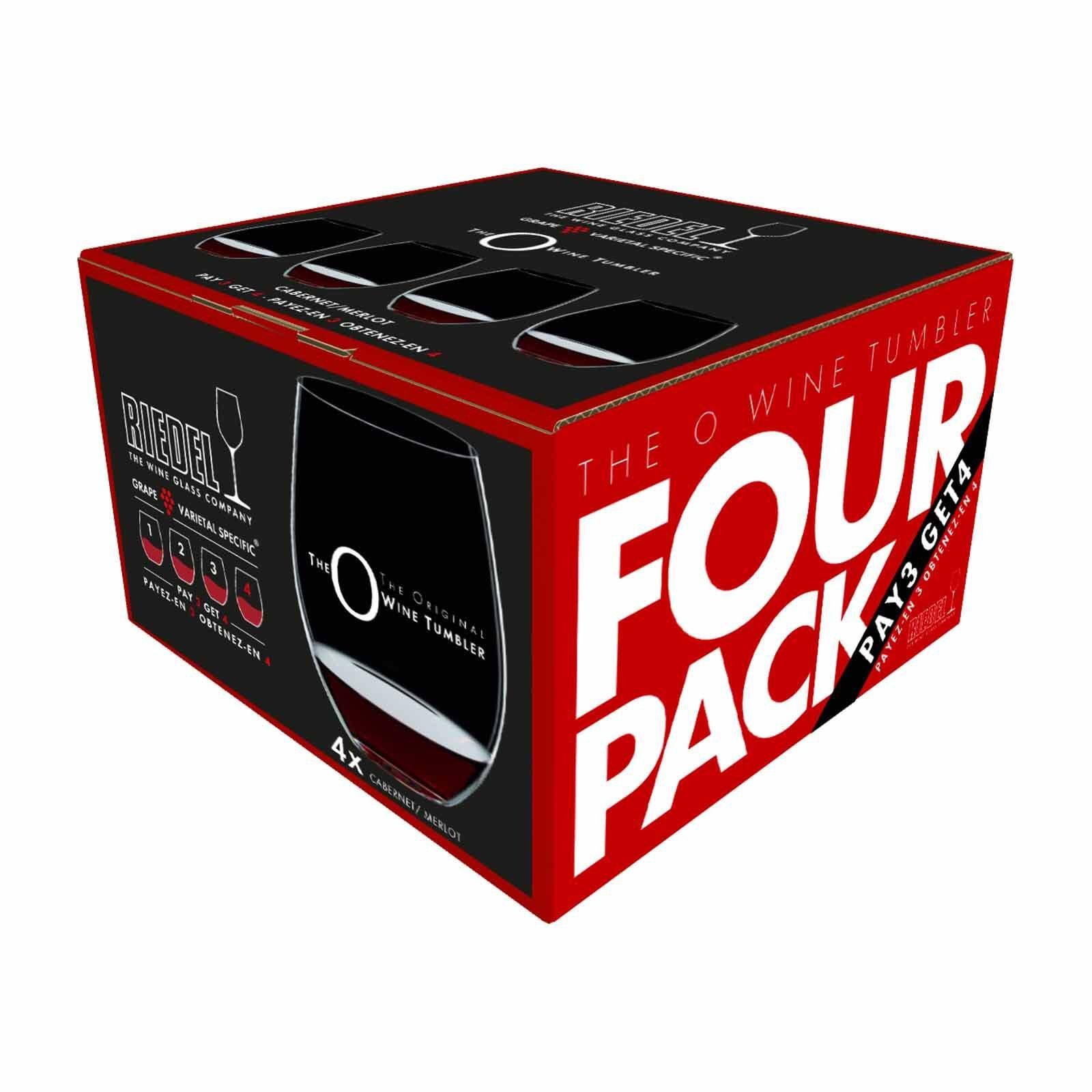 RIEDEL THE WINE GLASS COMPANY Rotweinglas O Weintumbler Cabernet / Merlot 600 ml 4er Set, 4-tlg., Glas