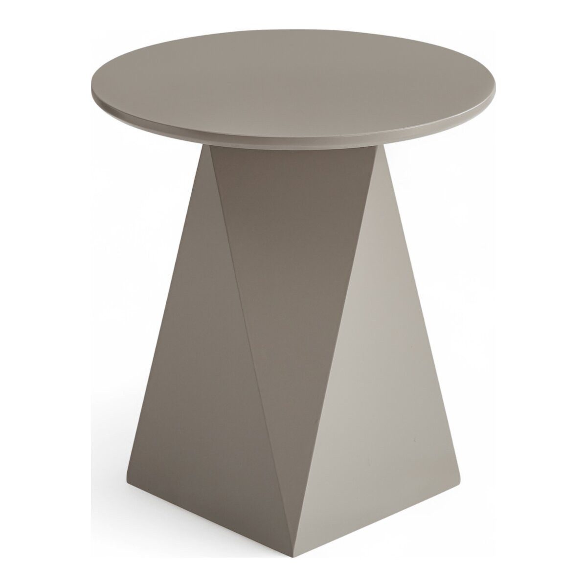 Feeling4Home Couchtisch Aruna Ø50 cm - MDF Tisch in Taupe, FSC-zertifiziert, Monochromes Design mit minimalistischer Ausstrahlung
