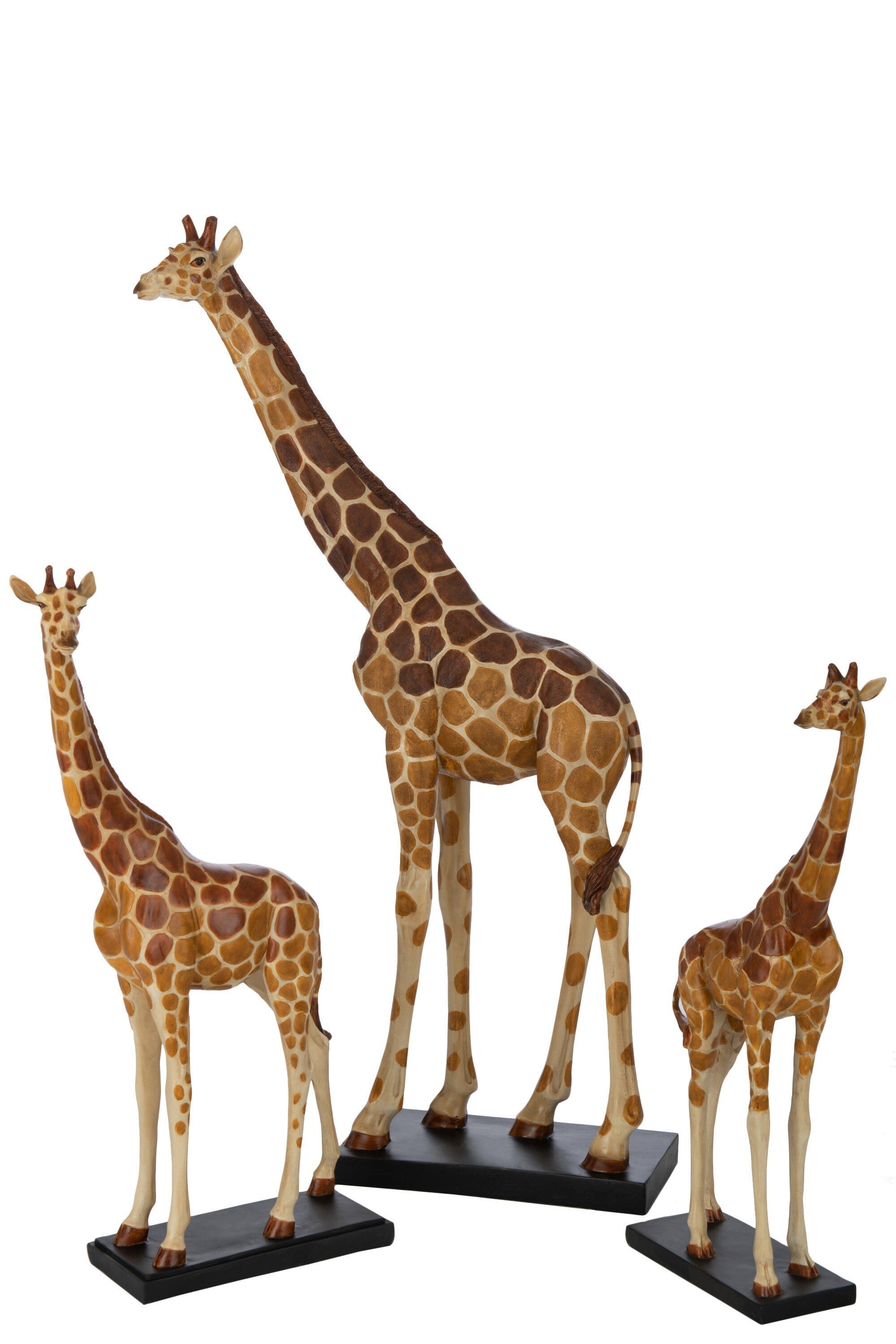 GILDE Dekoobjekt Authentische Polyresin-Giraffe in Naturfarben – Dekorative Skulptur in