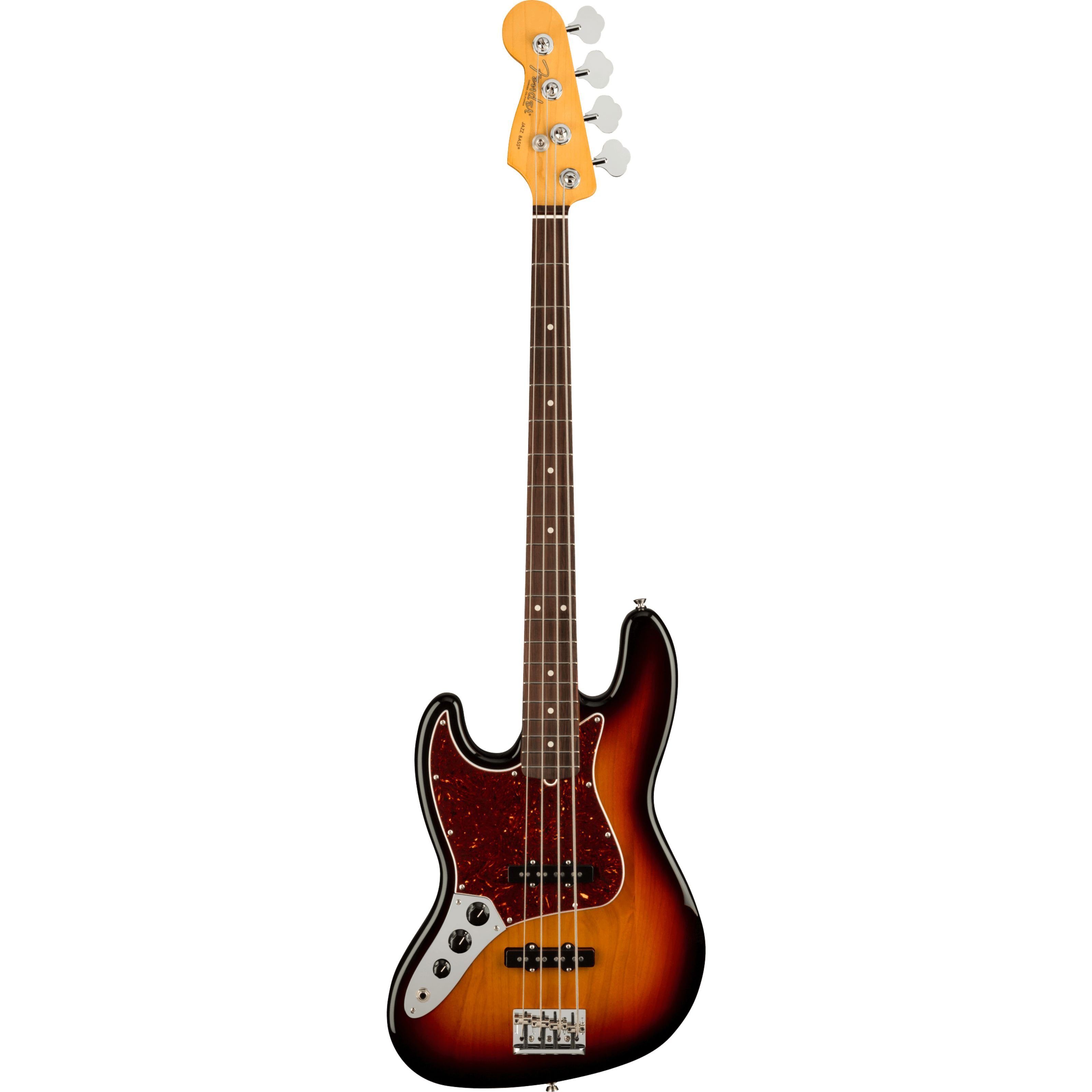 Fender E-Bass, E-Bässe, Linkshänder E-Bässe, American Professional II Jazz Bass Lefthand RW 3-Color Sunburst -