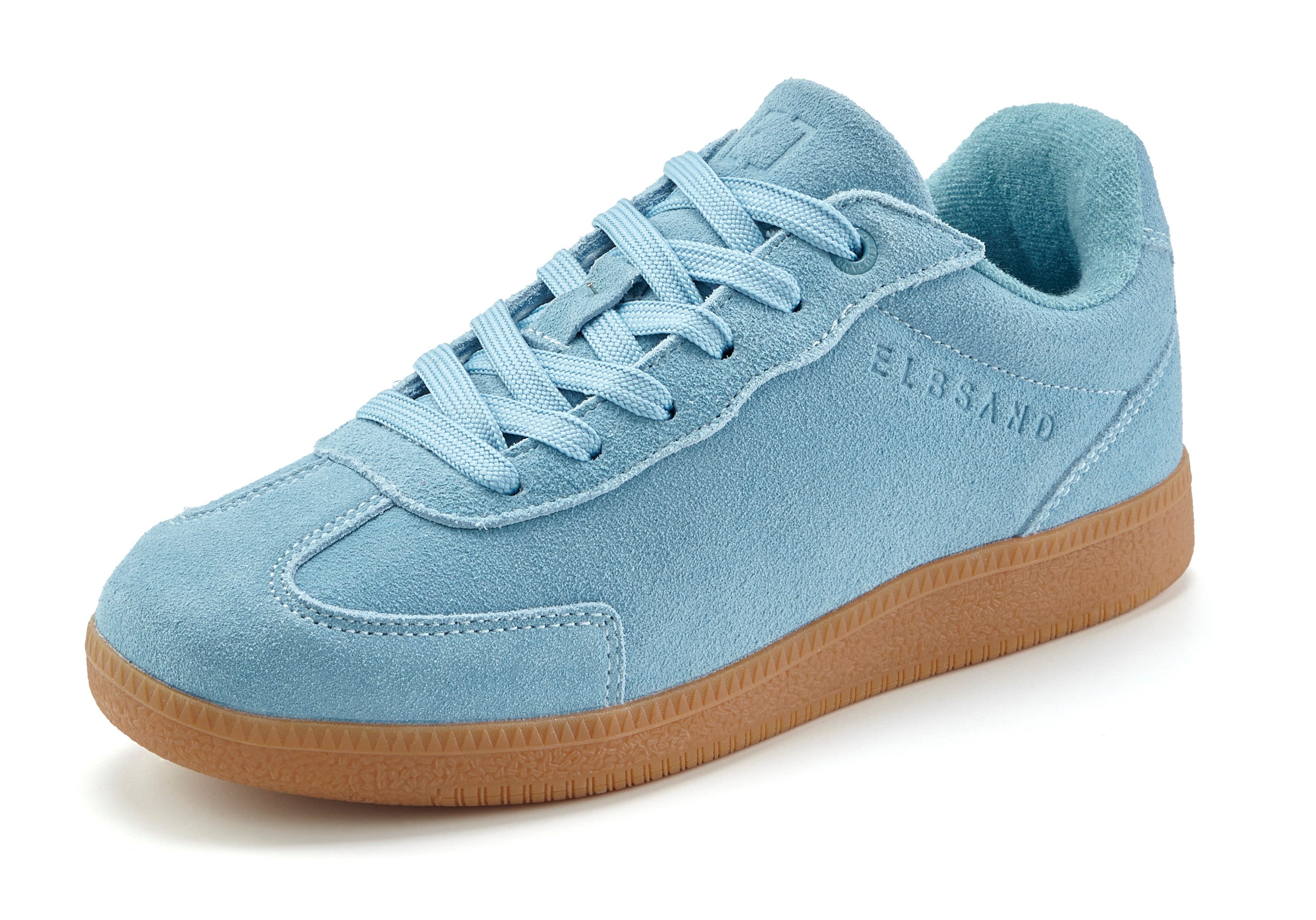 Elbsand Freizeitschuh, Schnürschuh, Turnschuh, Retro Sneaker, Lederschuh Sneaker Ledersneaker, Schnürhalbschuh aus Leder im modernen Retro Look