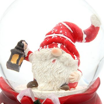 Dekohelden24 Schneekugel Schneekugel Weihnachtsmann / Gnom verschiedenen Ausführungen (1 St)