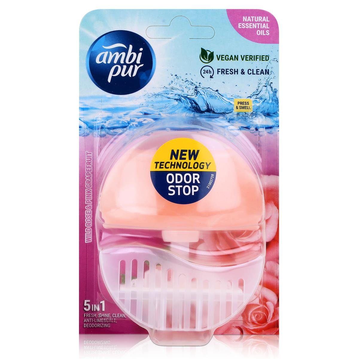 WC-Duftspüler Ambi Pur WC-Frische Wild Rose & Pink Grapefruit 55ml - Lufterfrischer