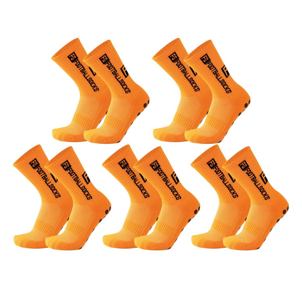 Sportsocken 5 Paar Fußball Socken, Sportsocken 34-46 Anti Rutsch Grip Fussball