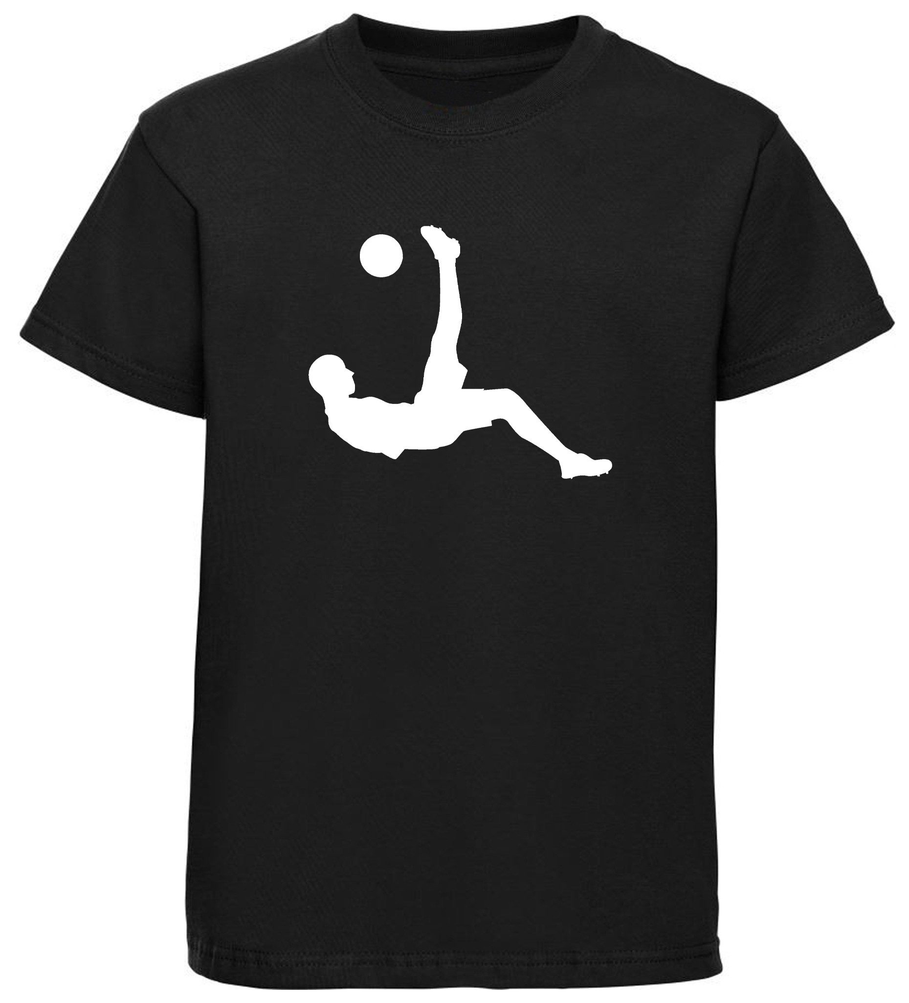 T-Shirt Kinder Fussball Print Shirt - Fussballer beim Fallrückzieher