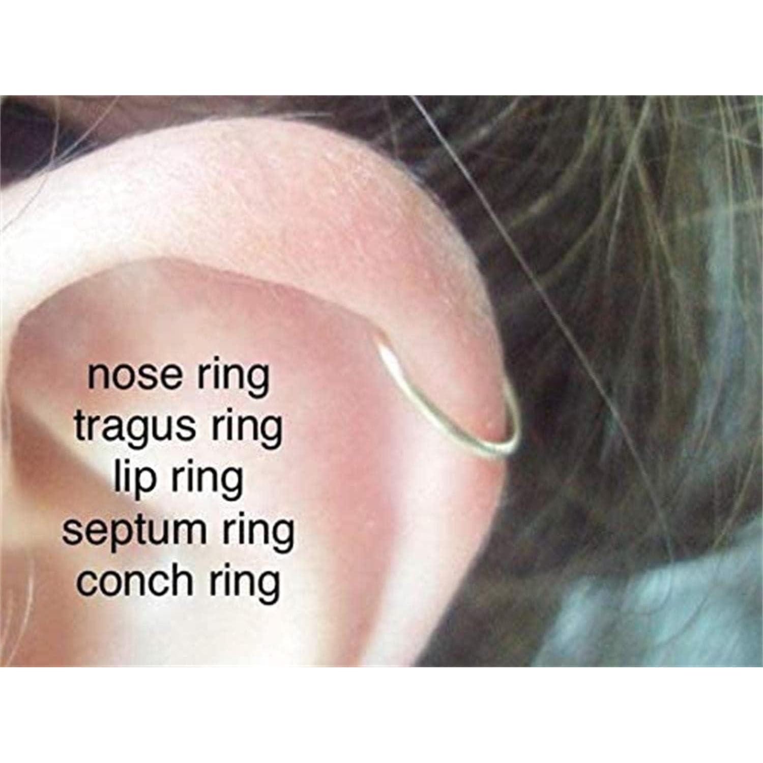 Briana Williams Nasenpiercing Nasenring Helix Ring Septum Piercing Clicker 18g 20g Edelstahl Ohr
